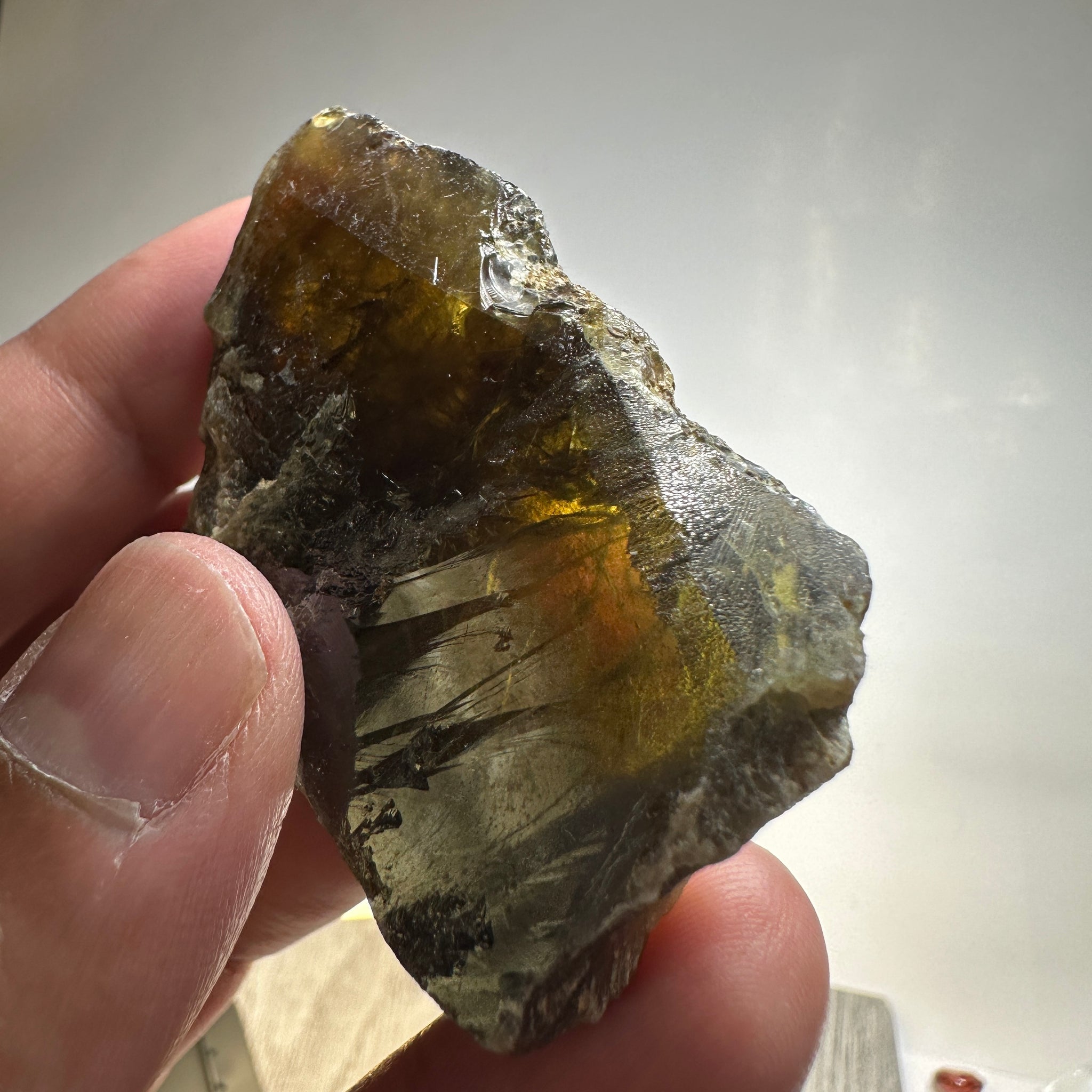 Chrome Sphene Crystal, 60.50gm, Tanzania, Untreated Unheated