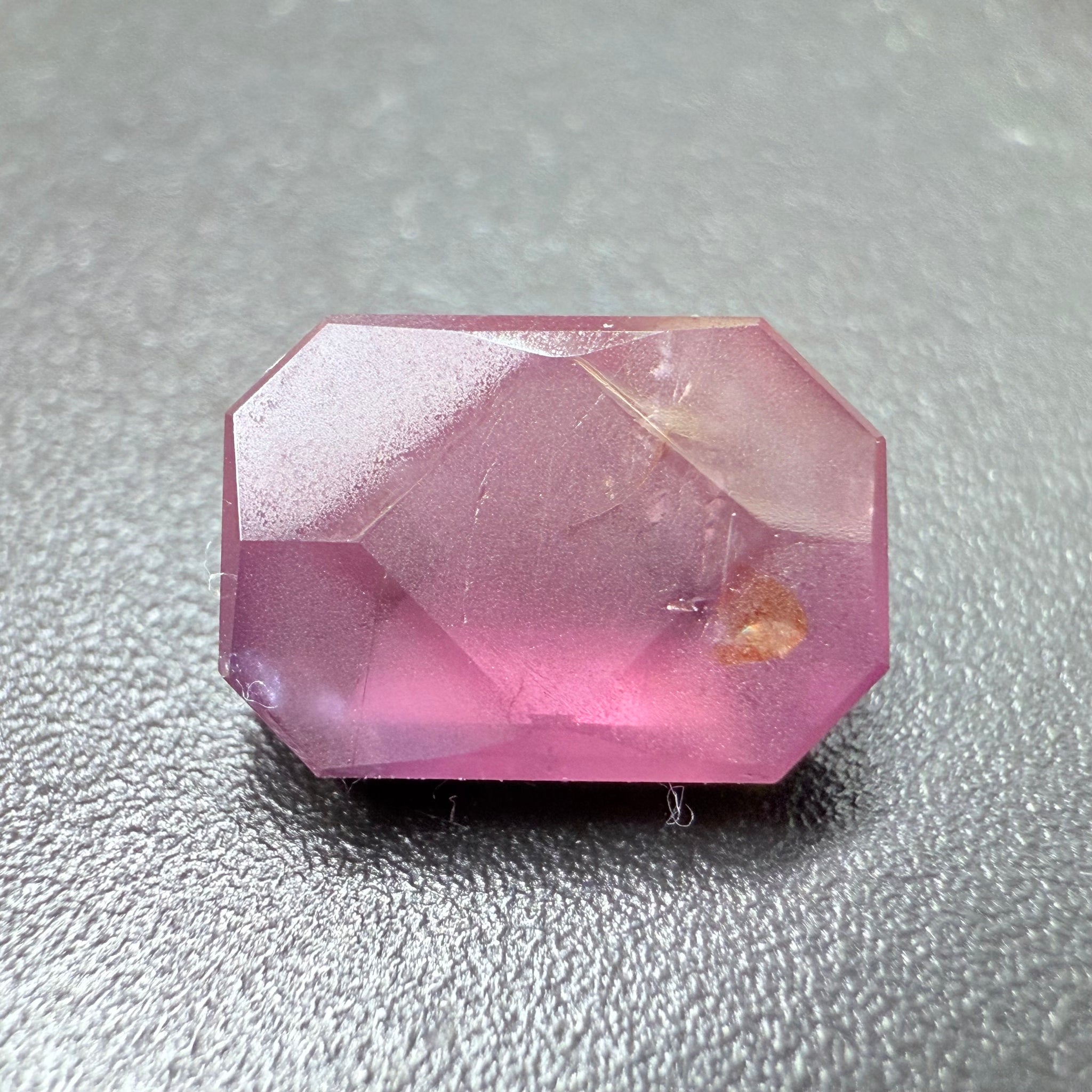 Sapphire, tablet/portrait cut, 3.11ct, Umba Valley, Tanzania, Untreated Unheated, the frosting effect is actually natural coming from the silk in the stone!