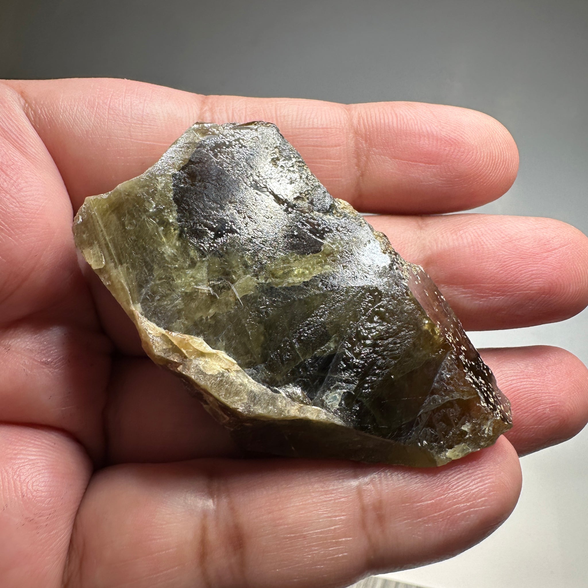 Chrome Sphene Crystal, 60.50gm, Tanzania, Untreated Unheated