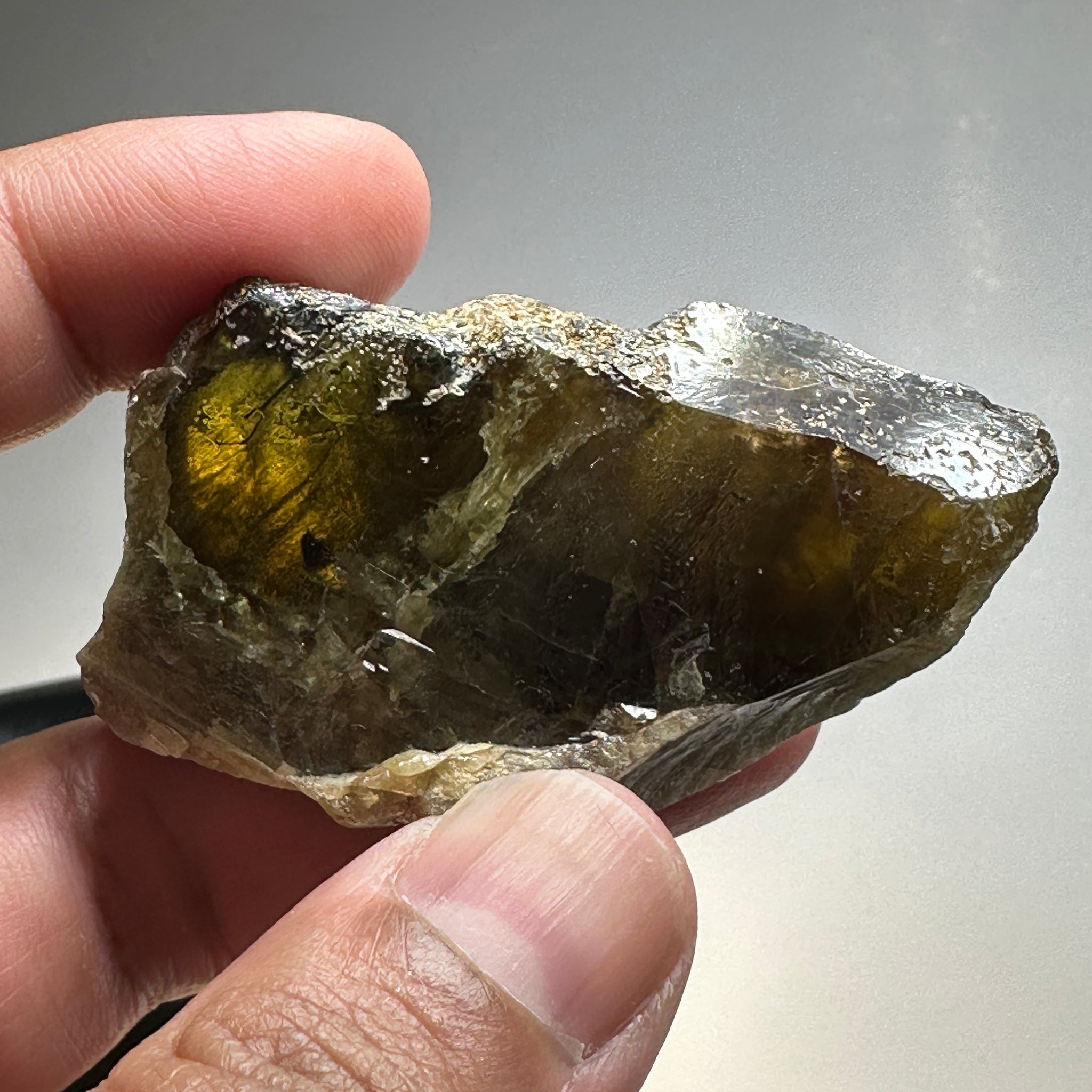 Chrome Sphene Crystal, 60.50gm, Tanzania, Untreated Unheated