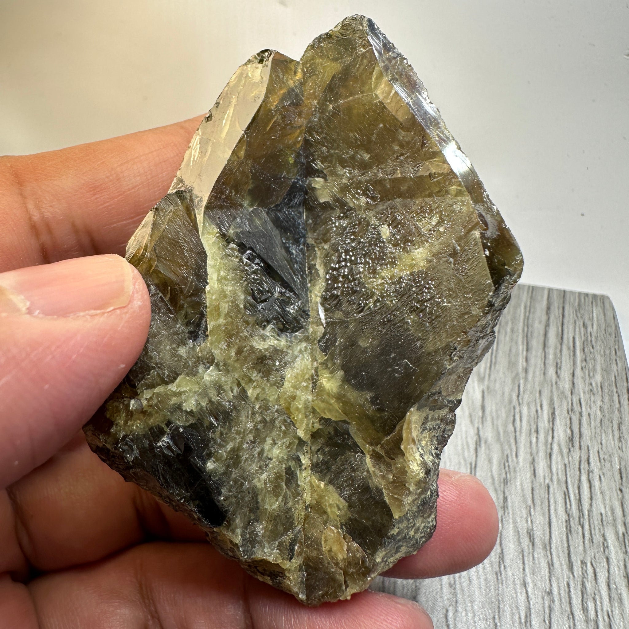 Chrome Sphene Crystal, 83.80gm, Tanzania, Untreated Unheated