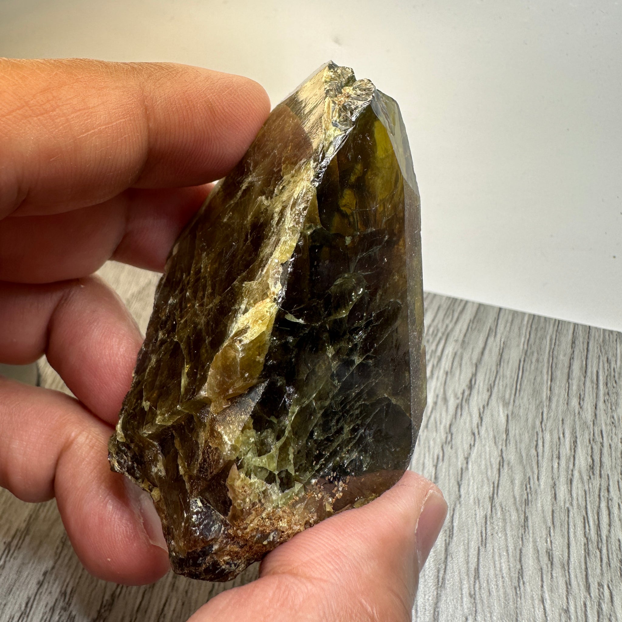 Chrome Sphene Crystal, 83.80gm, Tanzania, Untreated Unheated