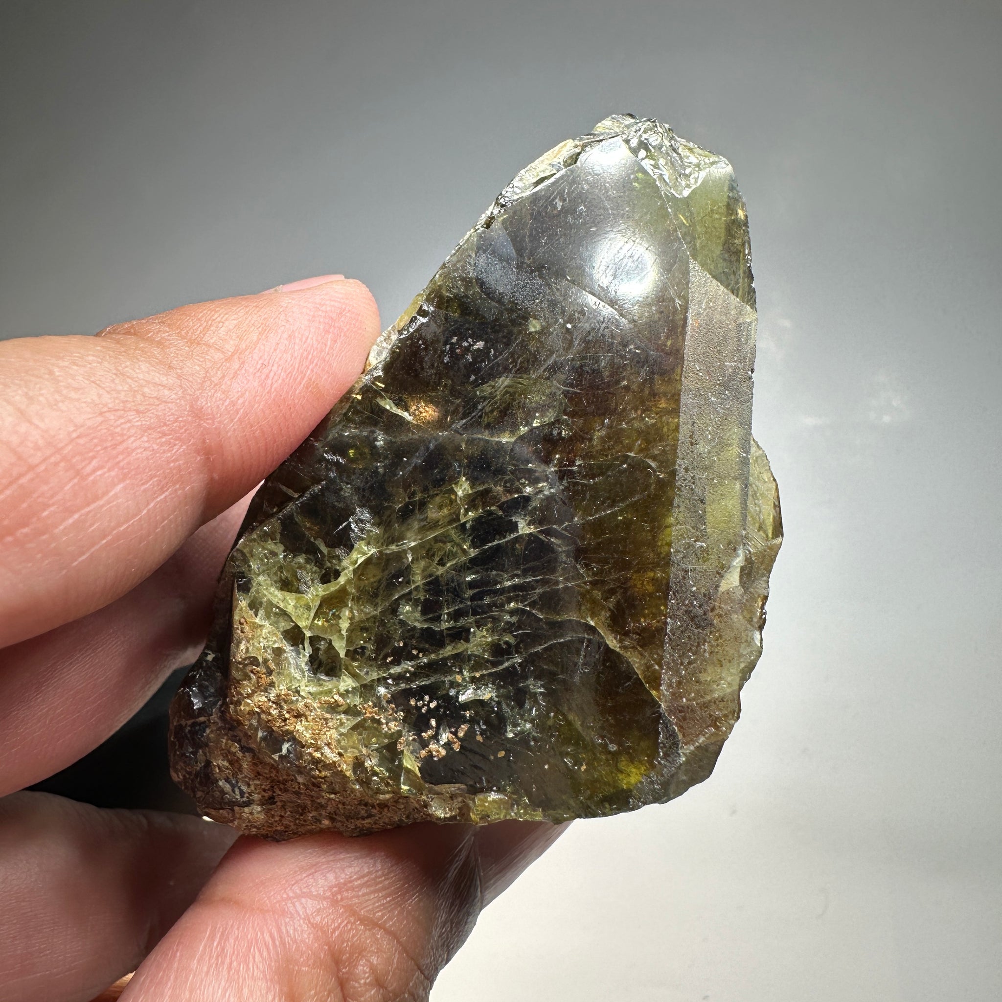 Chrome Sphene Crystal, 83.80gm, Tanzania, Untreated Unheated