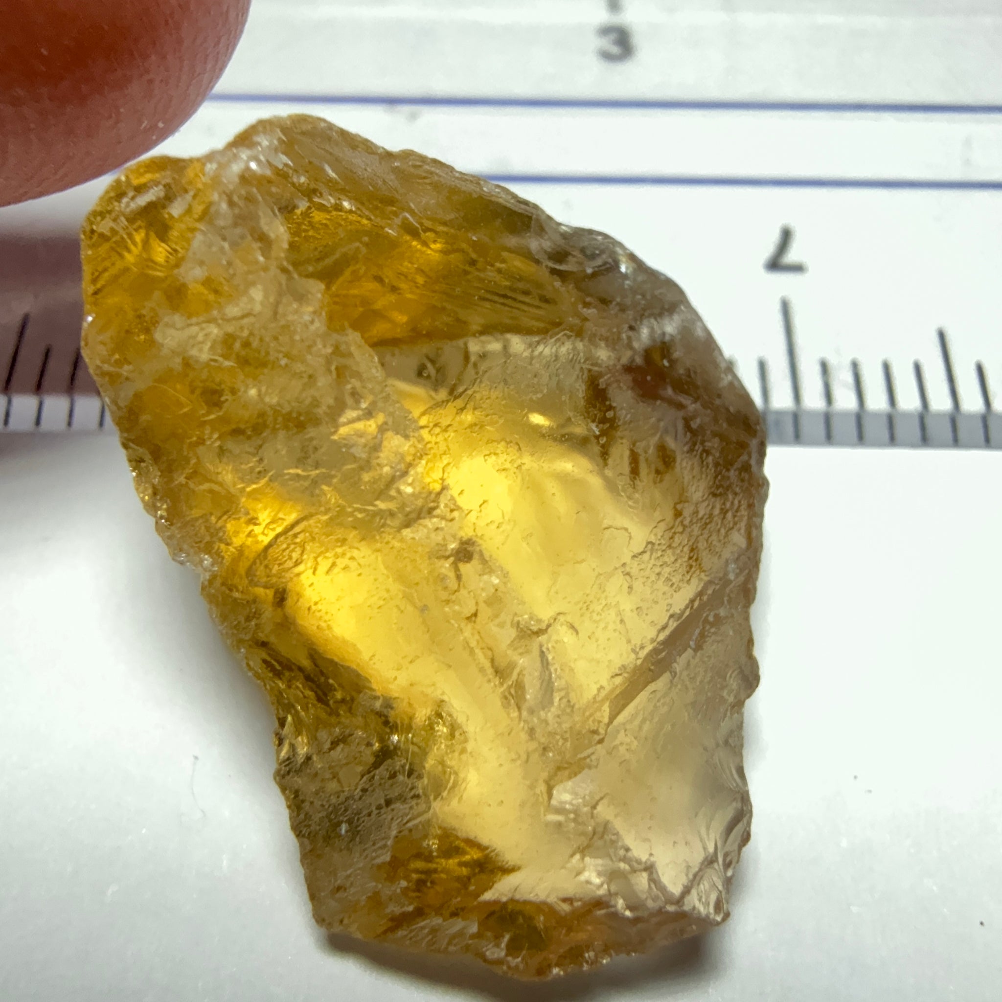 Citrine, 18.78ct, Zambia, Untreated Unheated, VVS-IF, a little flattish from one end