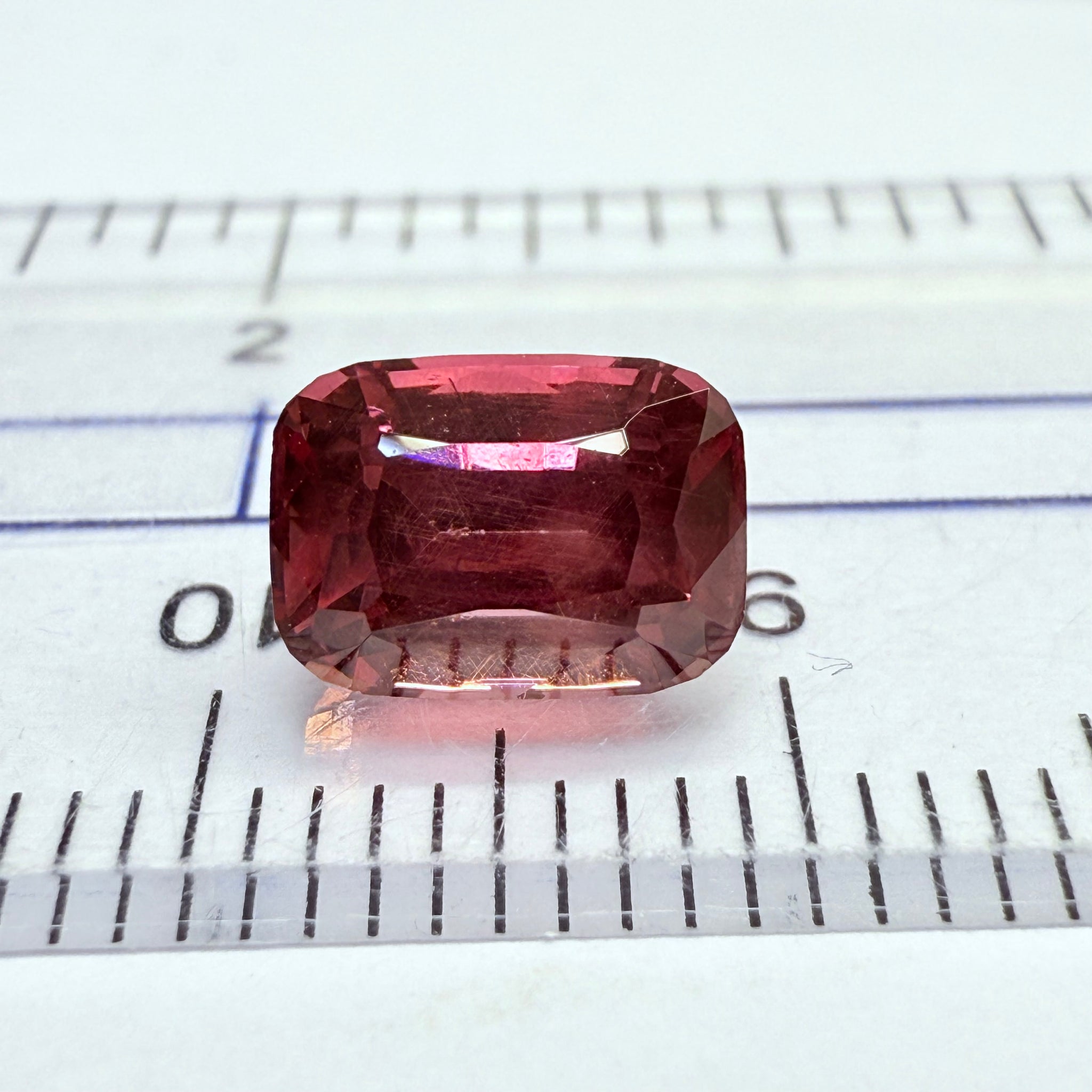 Malaya Garnet, 2.42ct, Umba Valley, Tanzania, Untreated Unheated, fine silk and very slightly included at the back of the stone, there is a pic of the incl