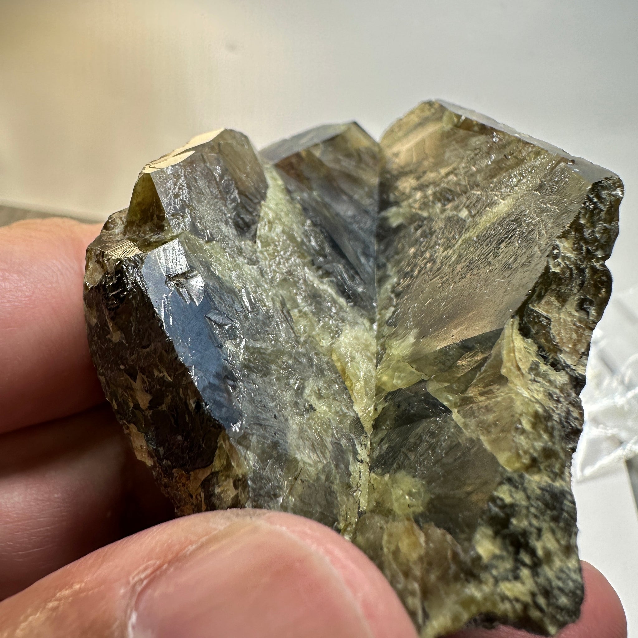 Chrome Sphene Crystal, 83.80gm, Tanzania, Untreated Unheated