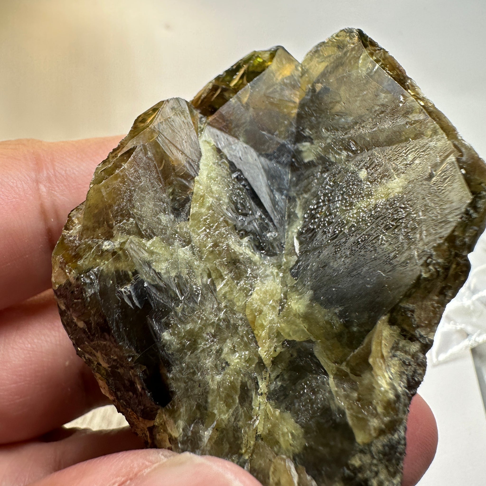 Chrome Sphene Crystal, 83.80gm, Tanzania, Untreated Unheated