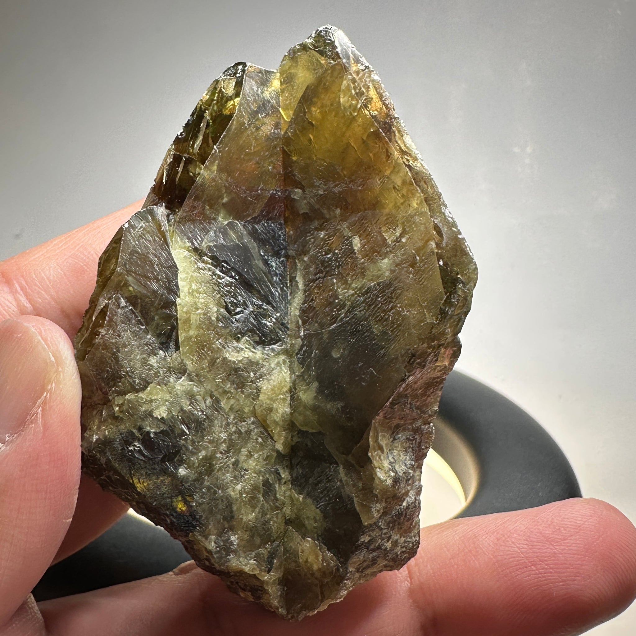 Chrome Sphene Crystal, 83.80gm, Tanzania, Untreated Unheated