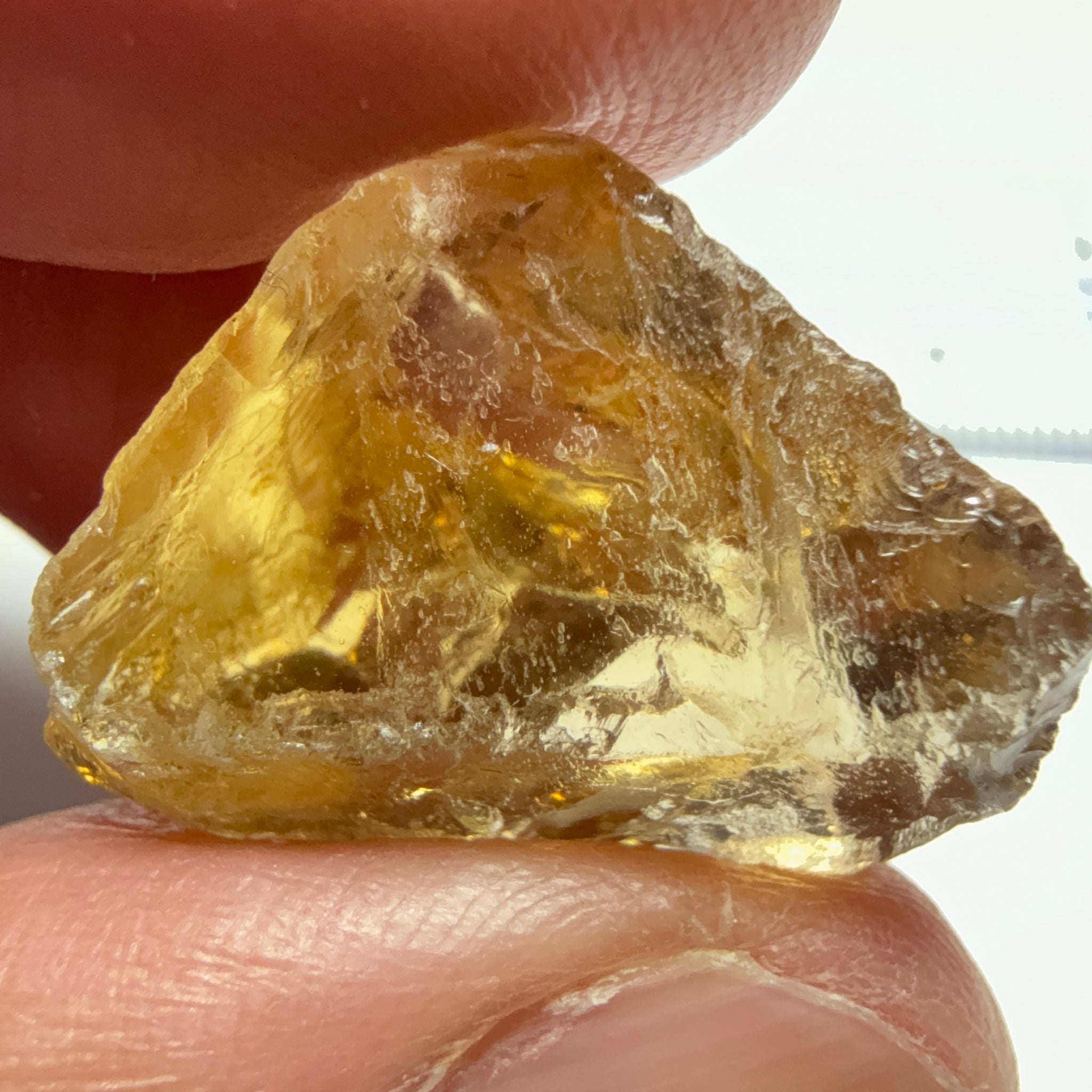 Citrine, 18.78ct, Zambia, Untreated Unheated, VVS-IF, a little flattish from one end