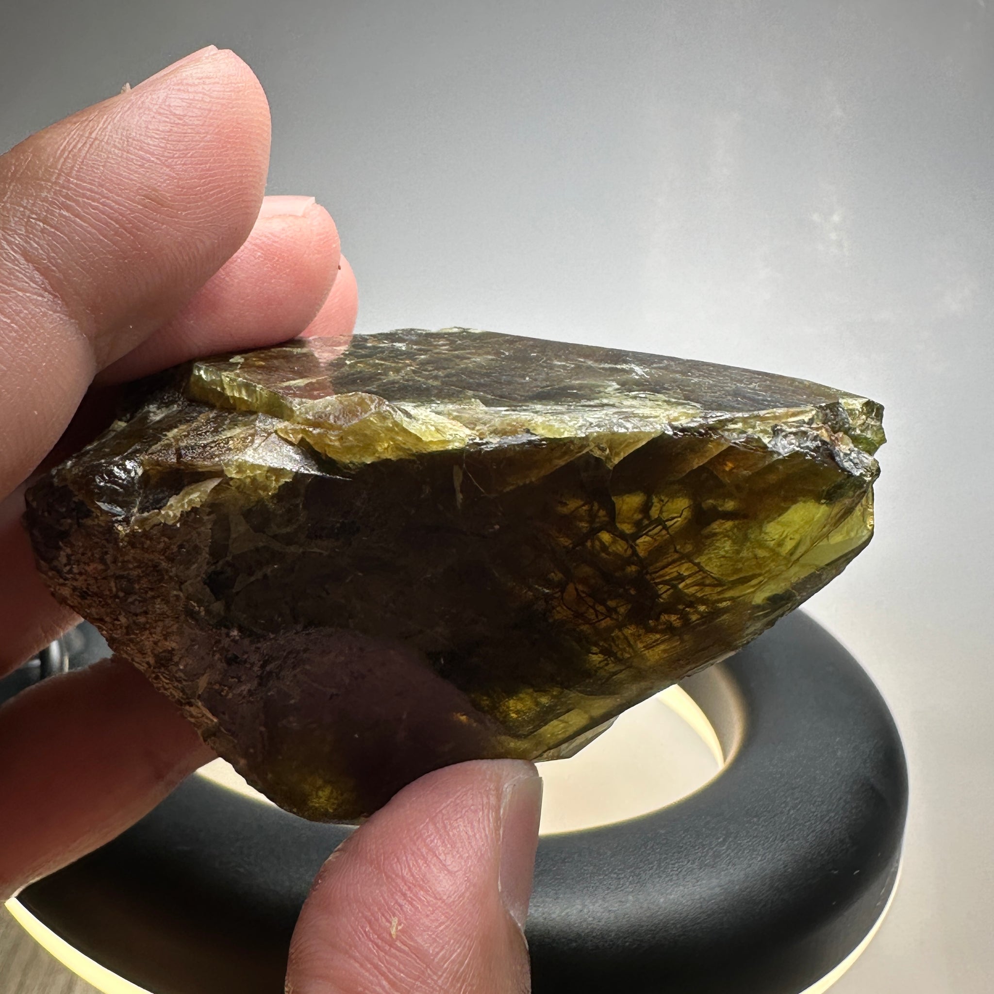 Chrome Sphene Crystal, 83.80gm, Tanzania, Untreated Unheated