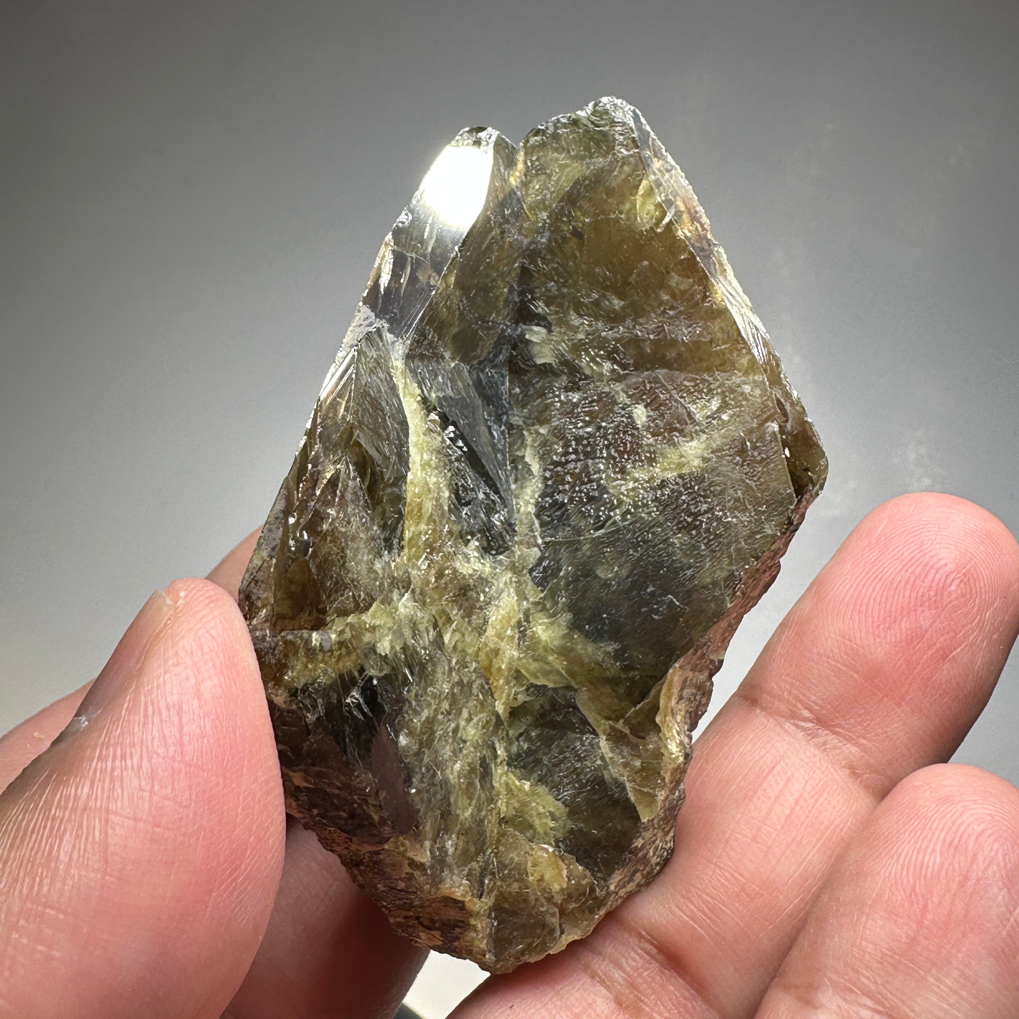 Chrome Sphene Crystal, 83.80gm, Tanzania, Untreated Unheated