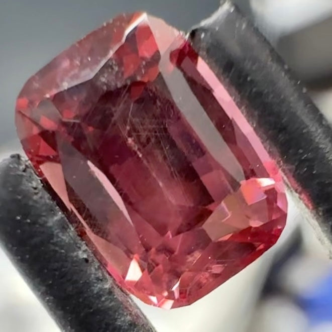 Malaya Garnet, 2.42ct, Umba Valley, Tanzania, Untreated Unheated, fine silk and very slightly included at the back of the stone, there is a pic of the incl