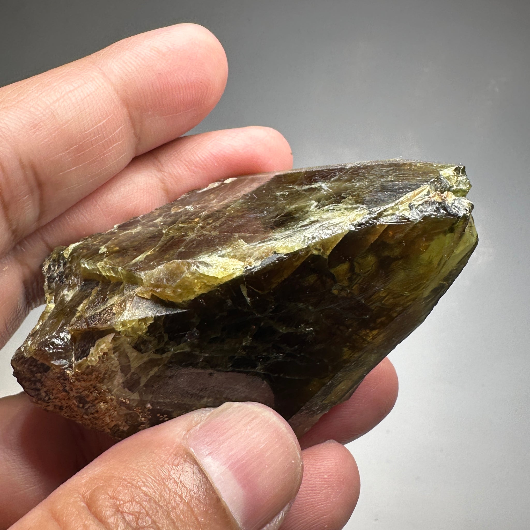 Chrome Sphene Crystal, 83.80gm, Tanzania, Untreated Unheated