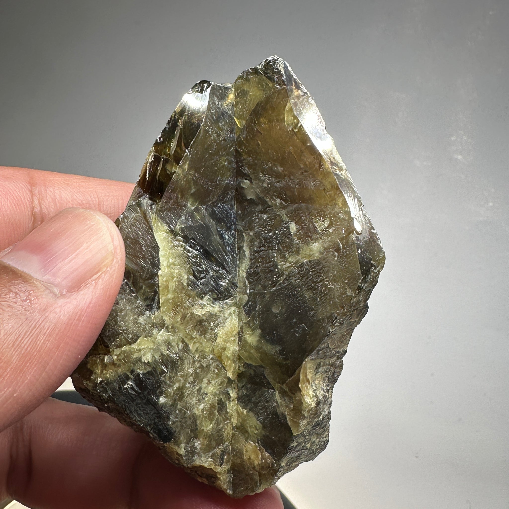 Chrome Sphene Crystal, 83.80gm, Tanzania, Untreated Unheated