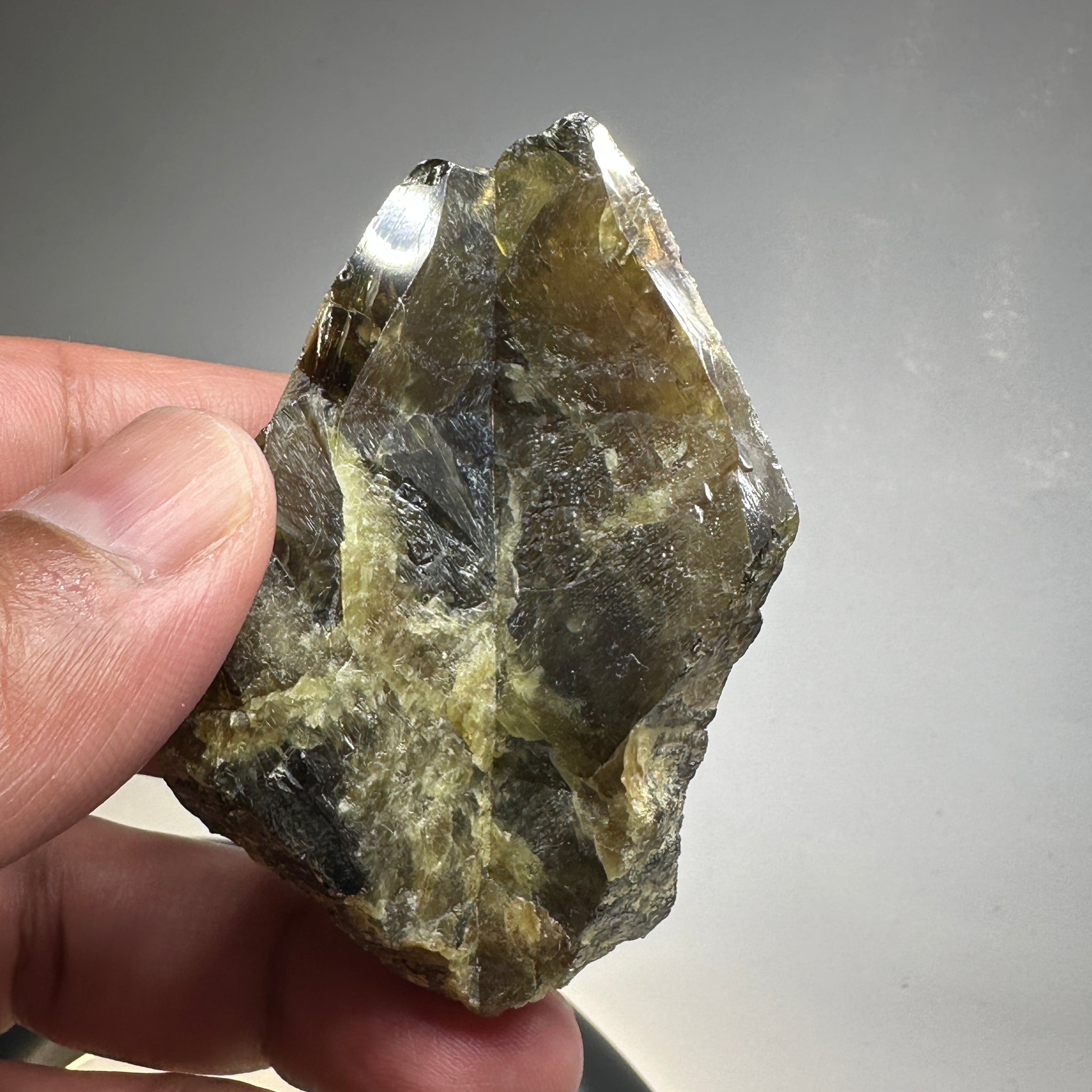 Chrome Sphene Crystal, 83.80gm, Tanzania, Untreated Unheated