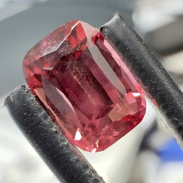Malaya Garnet, 2.42ct, Umba Valley, Tanzania, Untreated Unheated, fine silk and very slightly included at the back of the stone, there is a pic of the incl