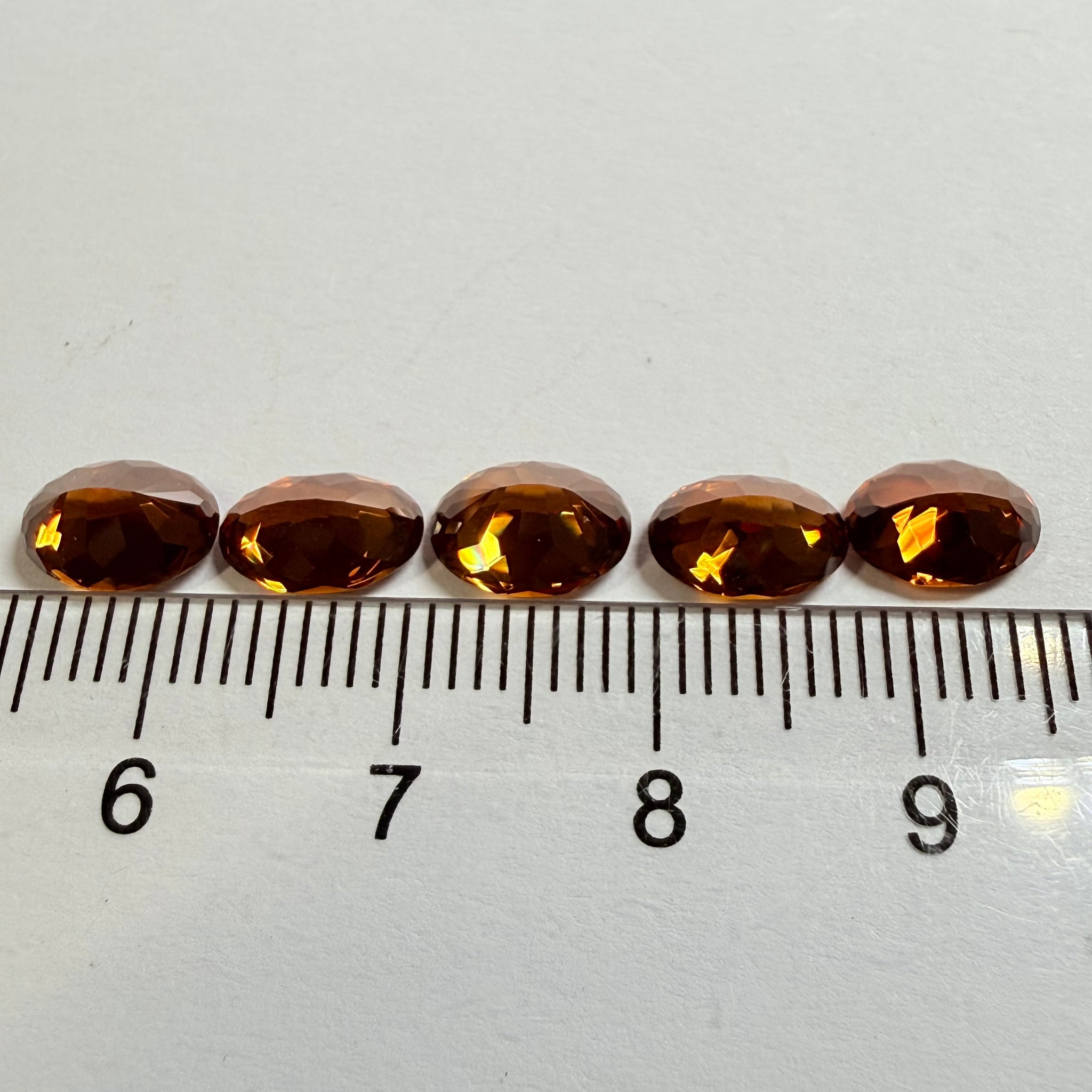Burnt Orange Colour Spessartite Garnet Lot, 9.08ct, Tanzania, Untreated Unheated, 5pcs, 1.53ct-2.06ct