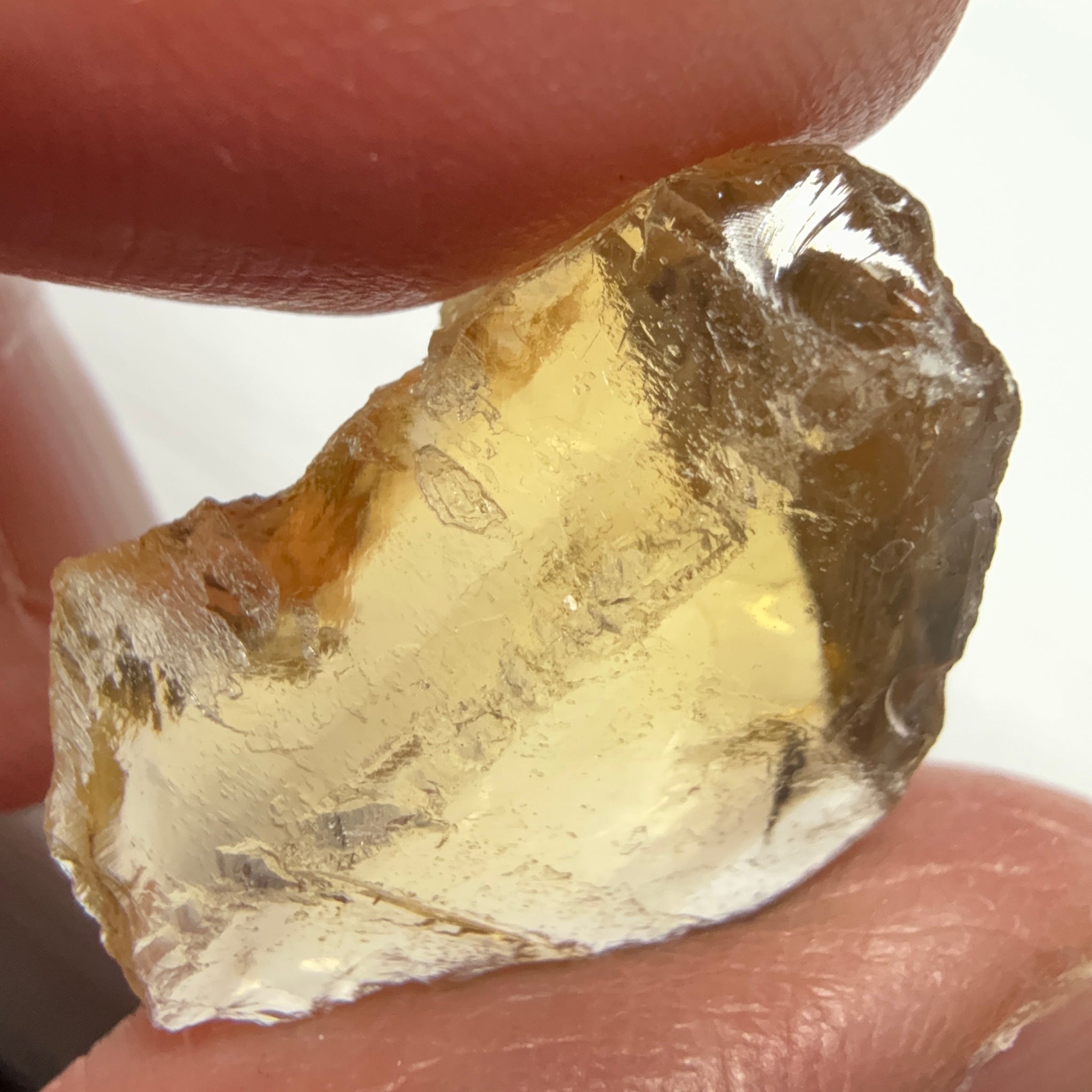 Citrine, 18.78ct, Zambia, Untreated Unheated, VVS-IF, a little flattish from one end