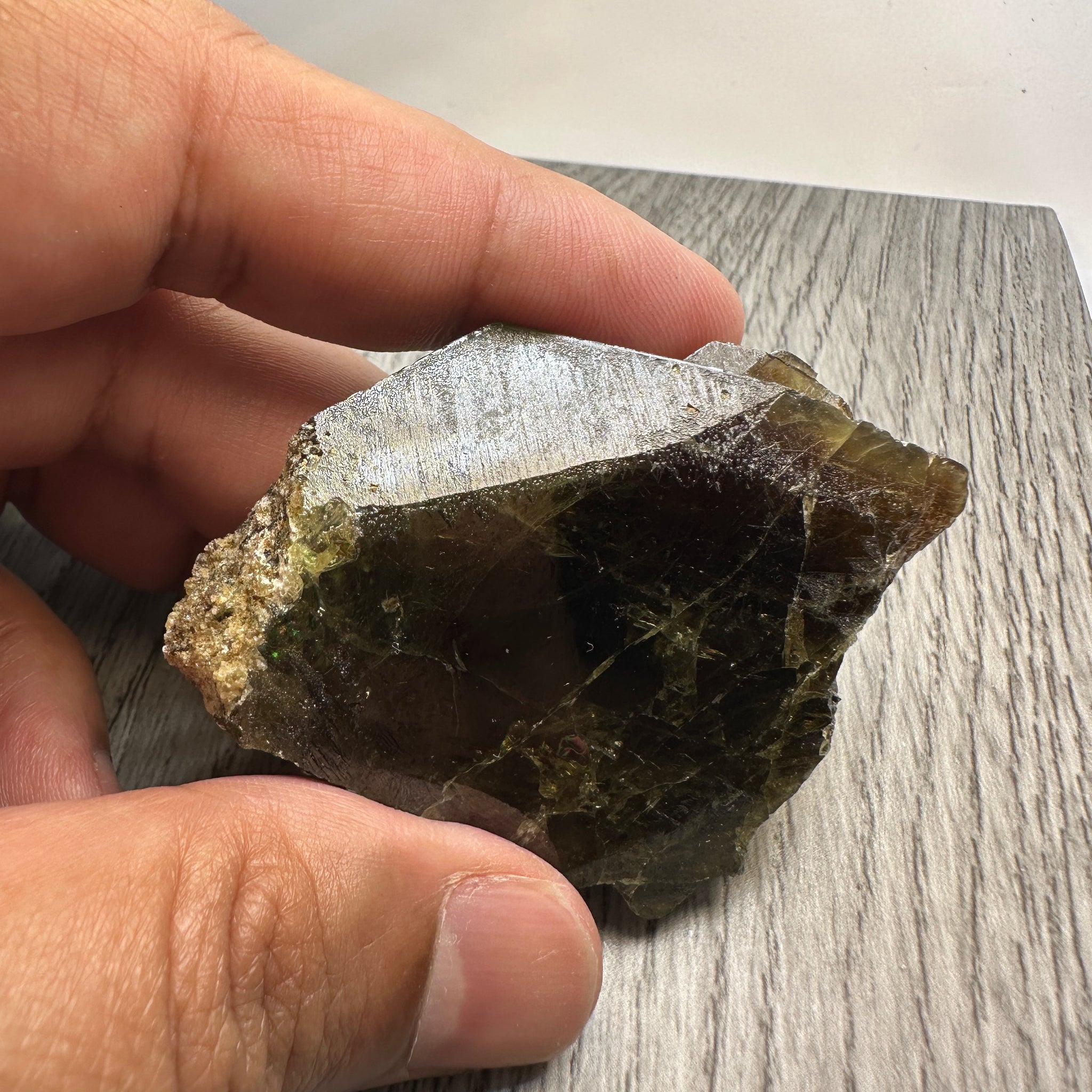 Chrome Sphene Crystal, 69.50gm, Tanzania, Untreated Unheated