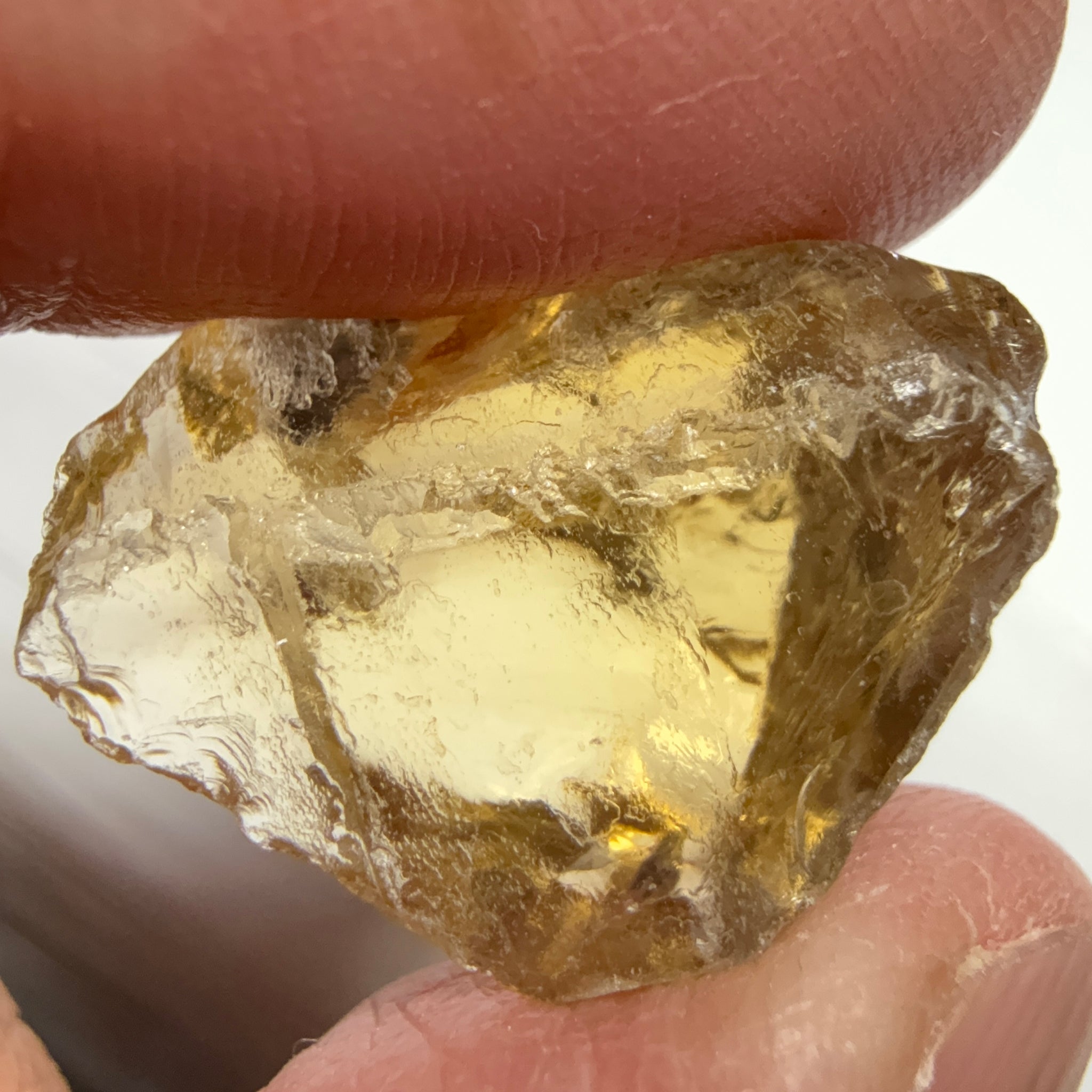 Citrine, 18.78ct, Zambia, Untreated Unheated, VVS-IF, a little flattish from one end