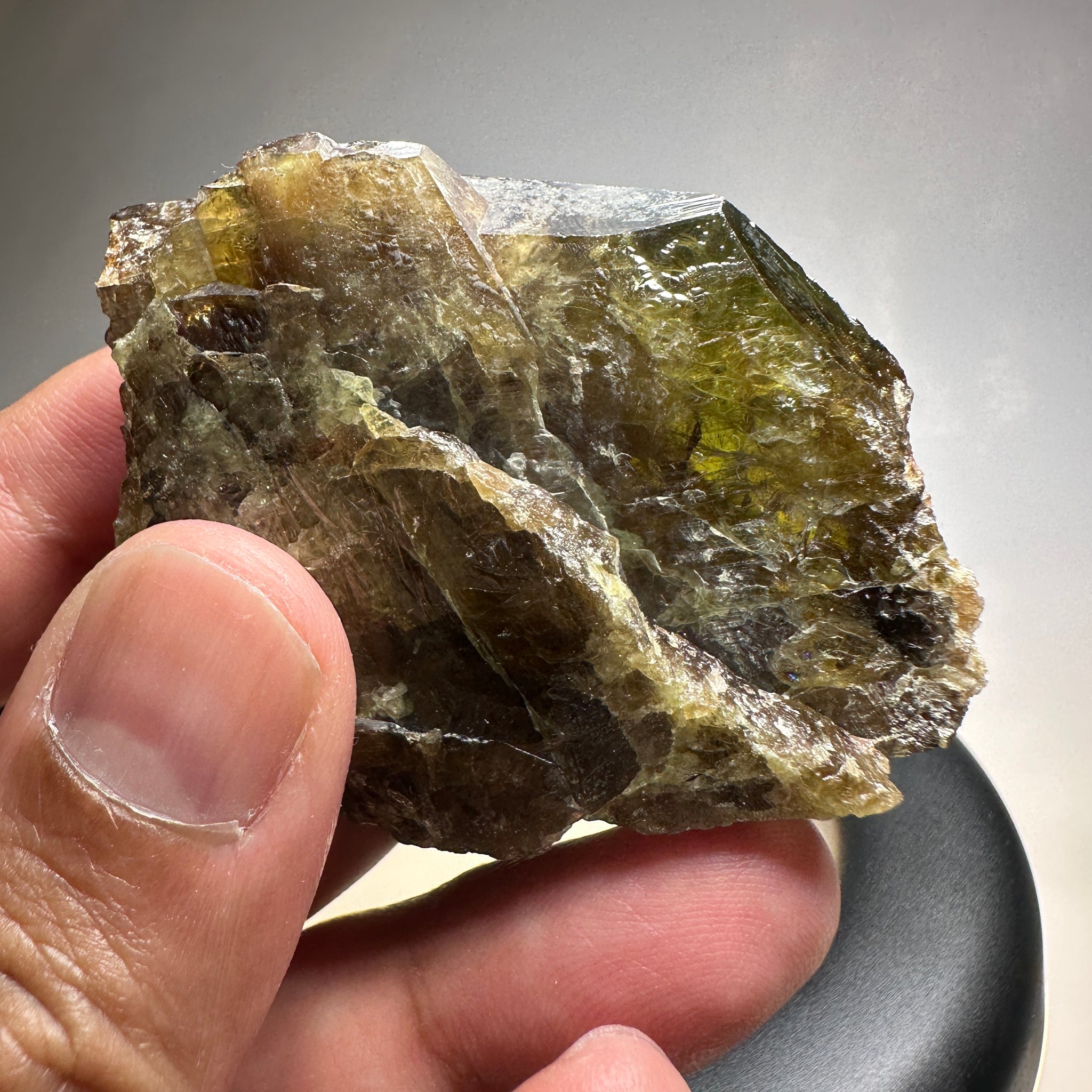 Chrome Sphene Crystal, 69.50gm, Tanzania, Untreated Unheated