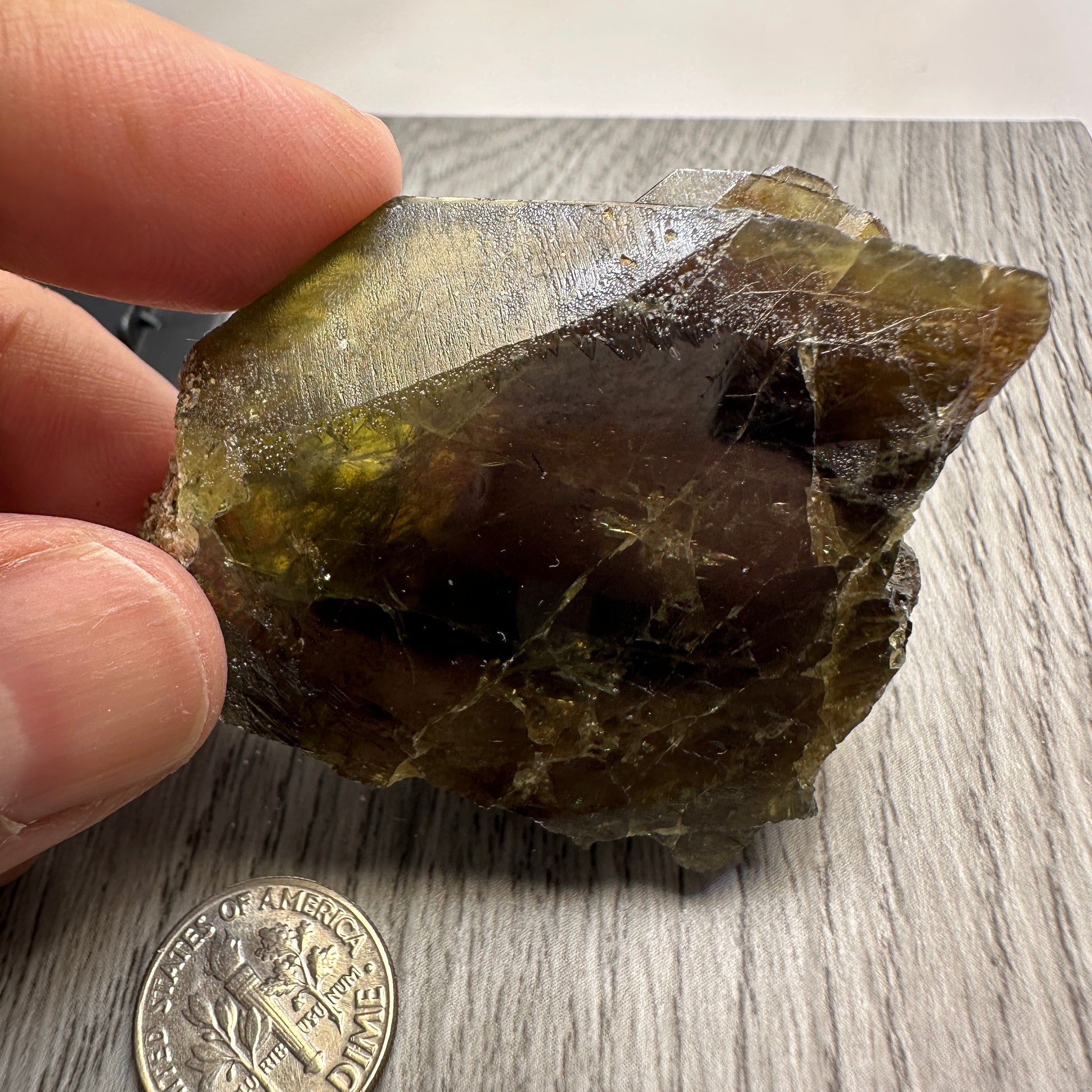 Chrome Sphene Crystal, 69.50gm, Tanzania, Untreated Unheated