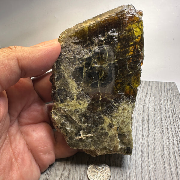Chrome Sphene Crystal, 274.50gm, Tanzania, Untreated Unheated