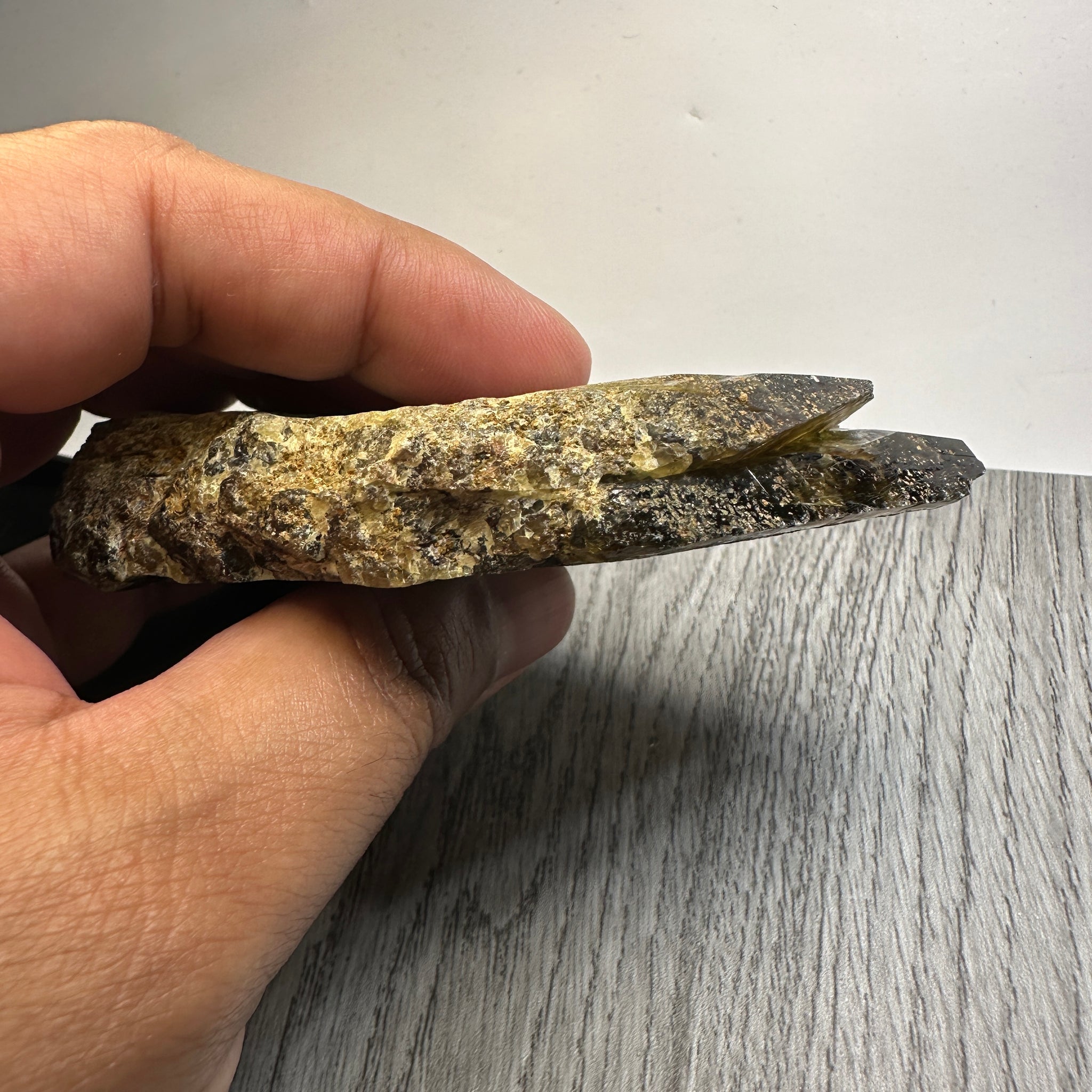 Chrome Sphene Crystal, 274.50gm, Tanzania, Untreated Unheated