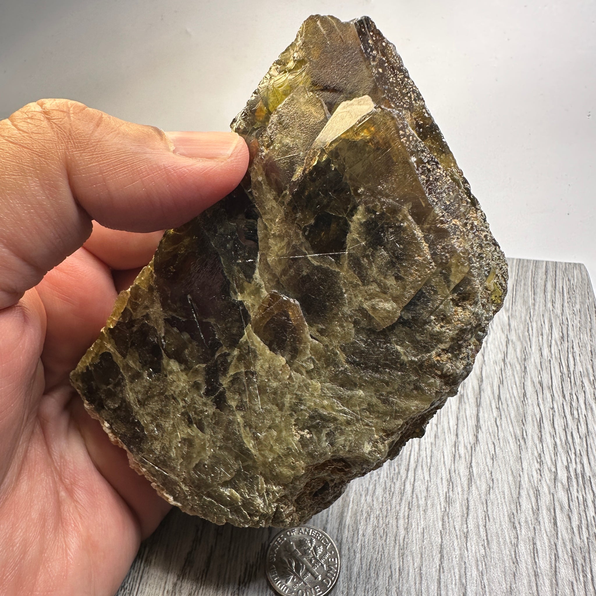 Chrome Sphene Crystal, 274.50gm, Tanzania, Untreated Unheated