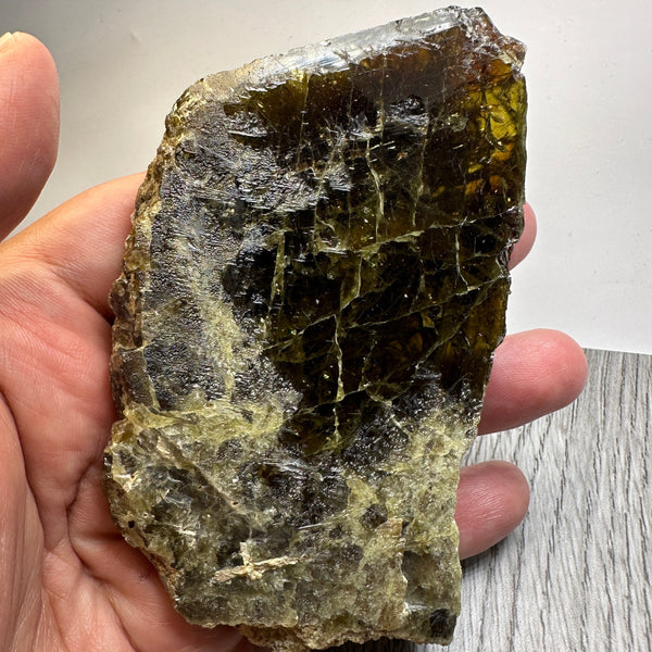 Chrome Sphene Crystal, 274.50gm, Tanzania, Untreated Unheated