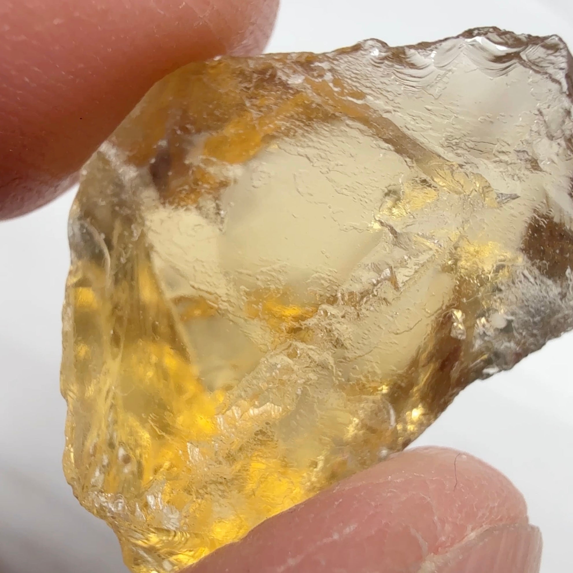 Citrine, 18.78ct, Zambia, Untreated Unheated, VVS-IF, a little flattish from one end