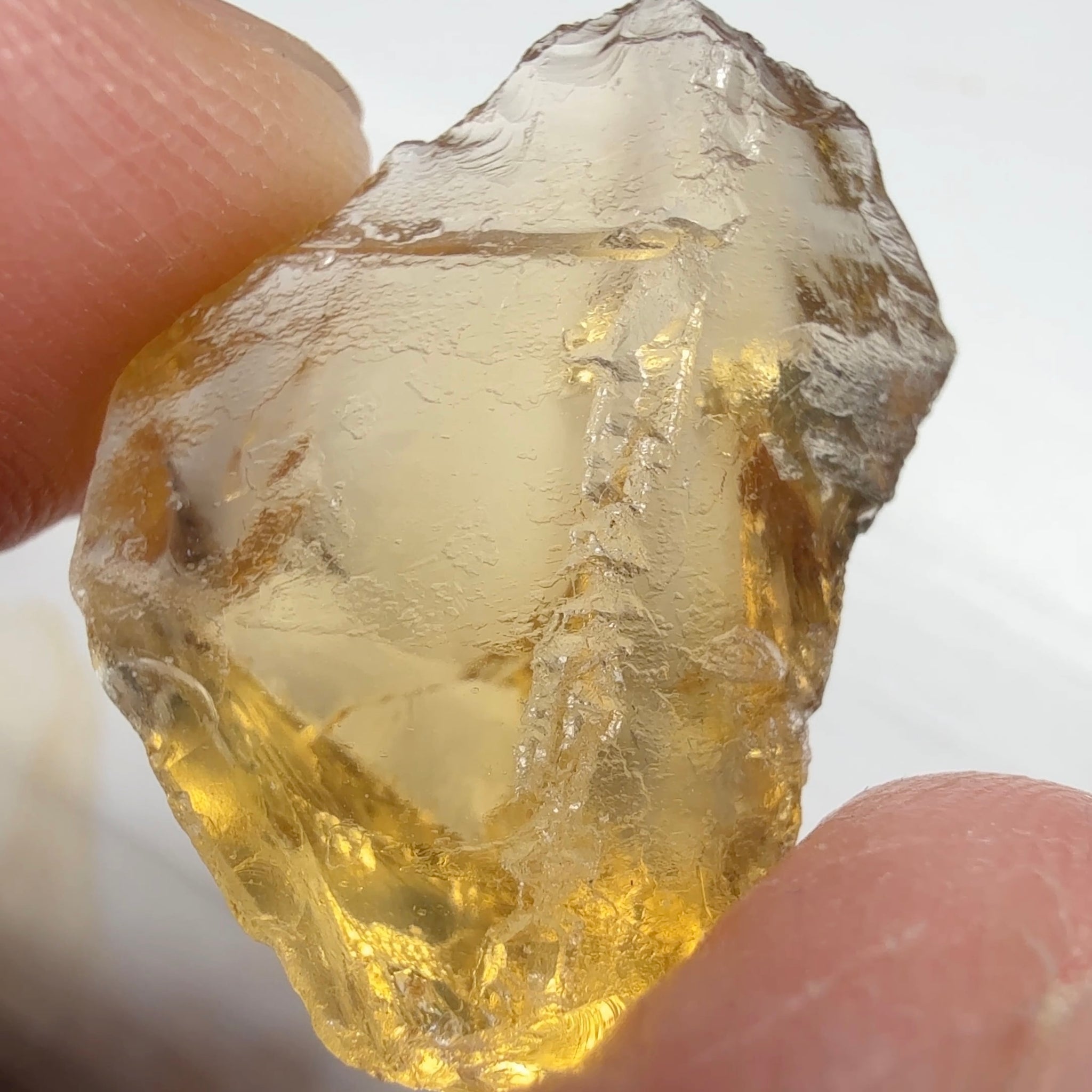 Citrine, 18.78ct, Zambia, Untreated Unheated, VVS-IF, a little flattish from one end
