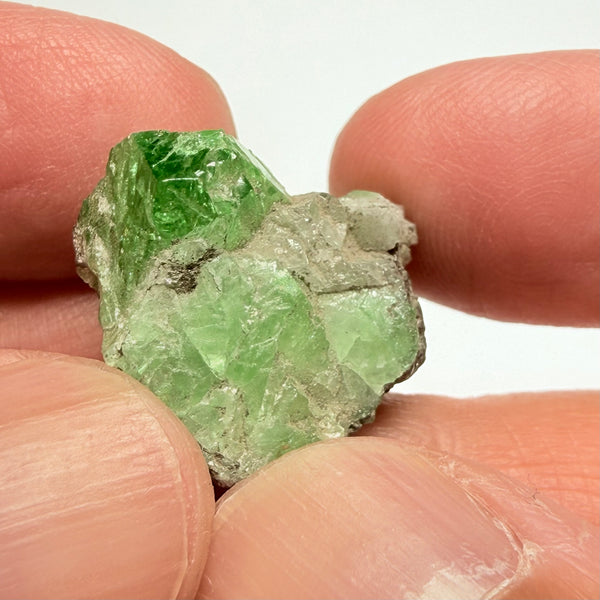 Tsavorite Garnet Crystal on matrix, 37.47ct, Merelani, Tanzania, Untreated Unheated