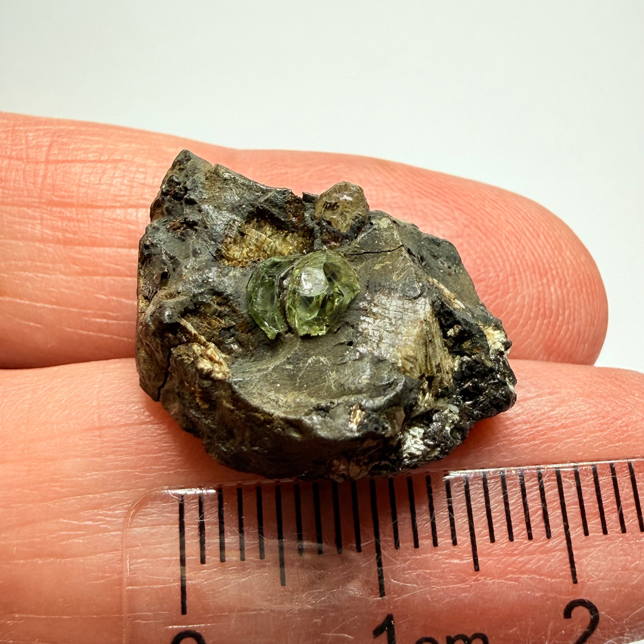 Mint Tourmaline on matrix, 18.91ct, Landanai, Tanzania, Untreated Unheated