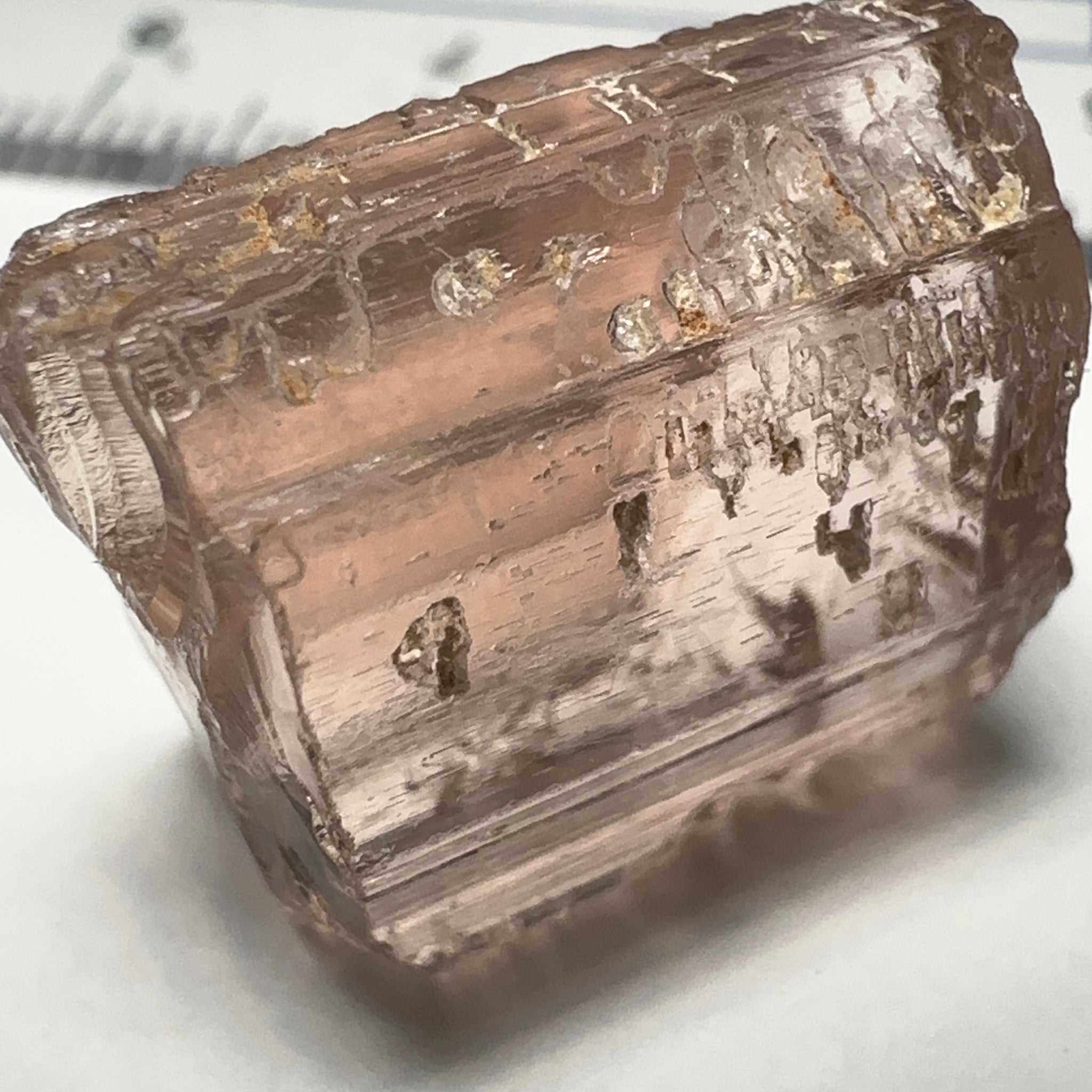 Peach Pink Scapolite, 21.31ct, Very Rare, Tanzania, Untreated Unheated, VVS-IF (flawless)