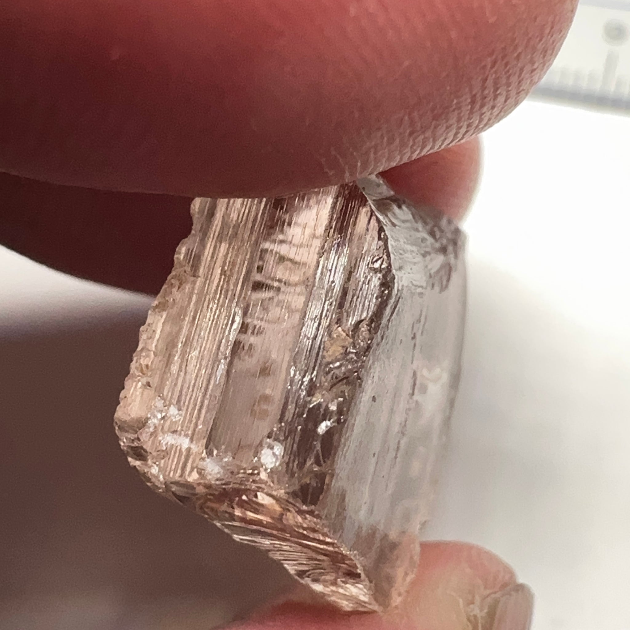 Peach Pink Scapolite, 21.31ct, Very Rare, Tanzania, Untreated Unheated, VVS-IF (flawless)