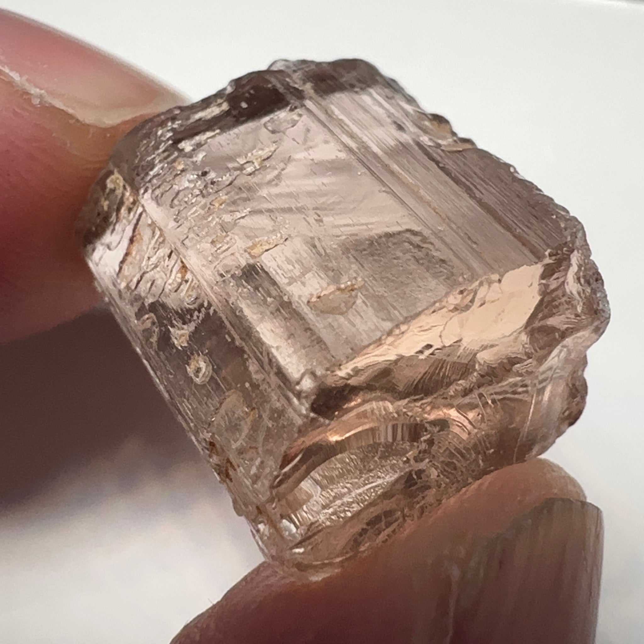 Peach Pink Scapolite, 21.31ct, Very Rare, Tanzania, Untreated Unheated, VVS-IF (flawless)