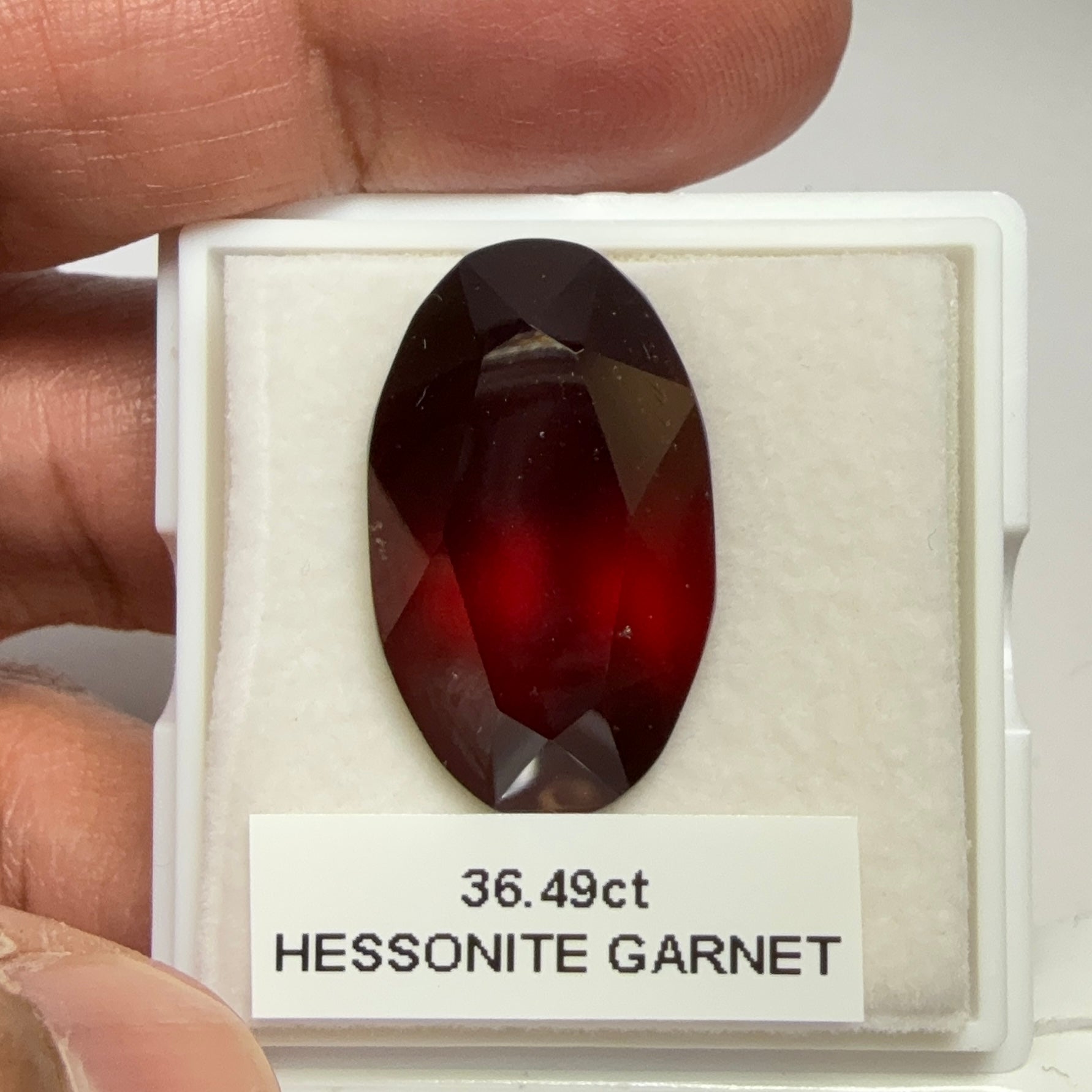 Hessonite Garnet, 36.49ct, Tanzania, Untreated Unheated.