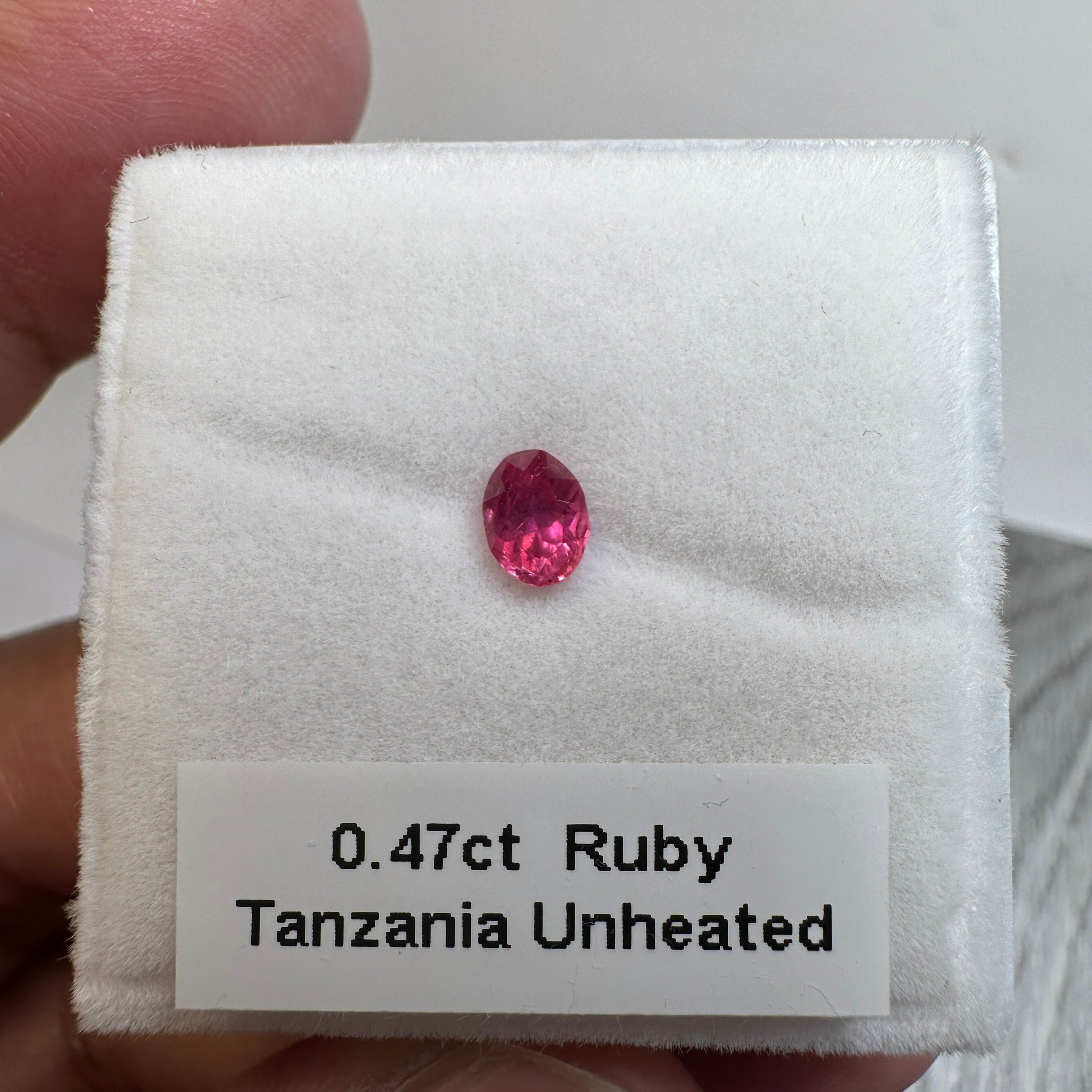 0.47ct Ruby. Winza Untreated, Untreated Unheated