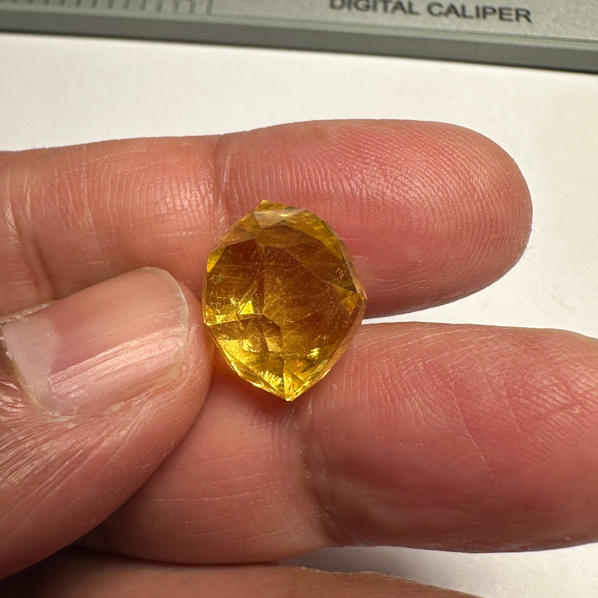 Golden Danburite, 16.96ct, Tanzania, Untreated Unheated. Precision Cut, Collectors Stone, Very Rare and Difficult To Get In This Size and Vibrancy