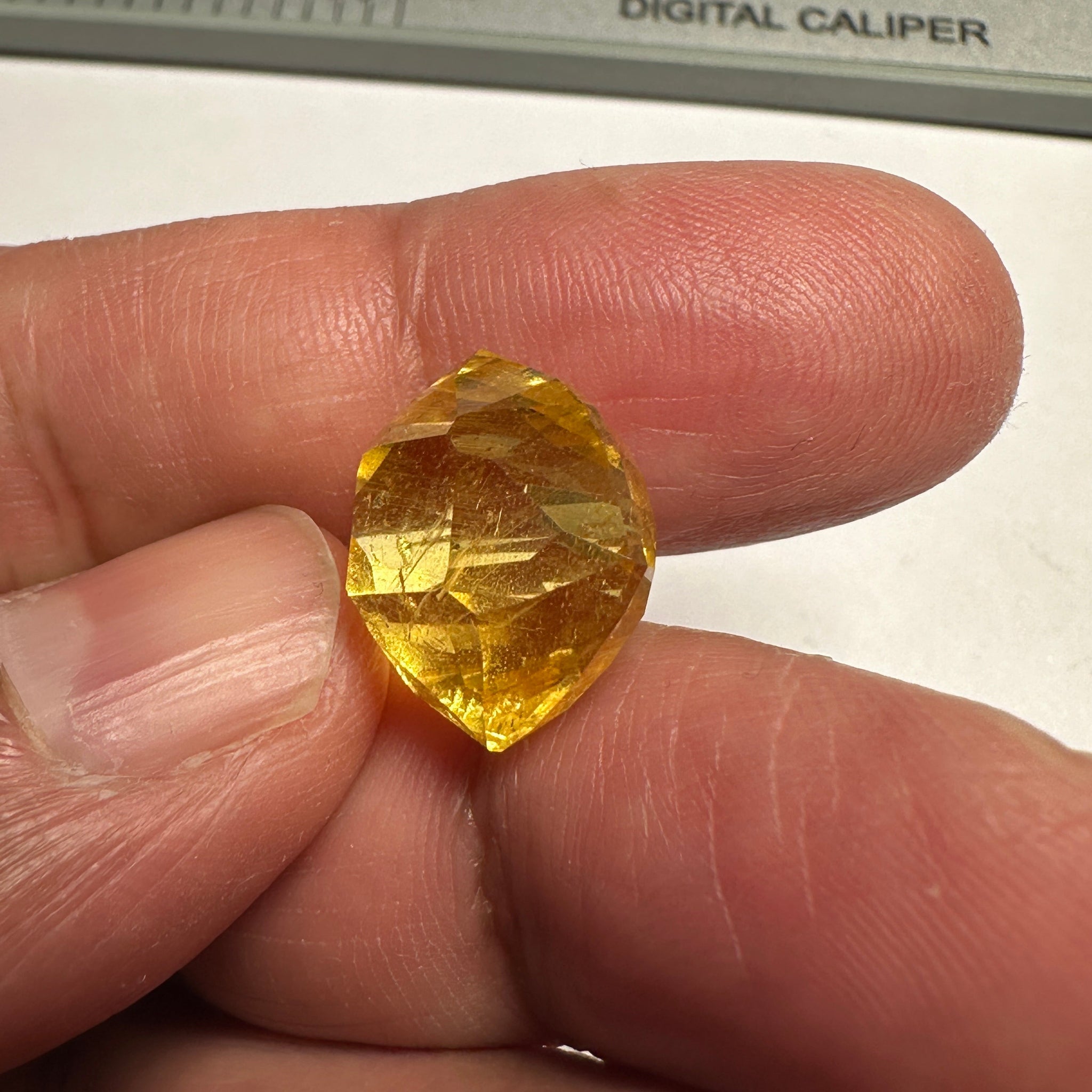 Golden Danburite, 16.96ct, Tanzania, Untreated Unheated. Precision Cut, Collectors Stone, Very Rare and Difficult To Get In This Size and Vibrancy