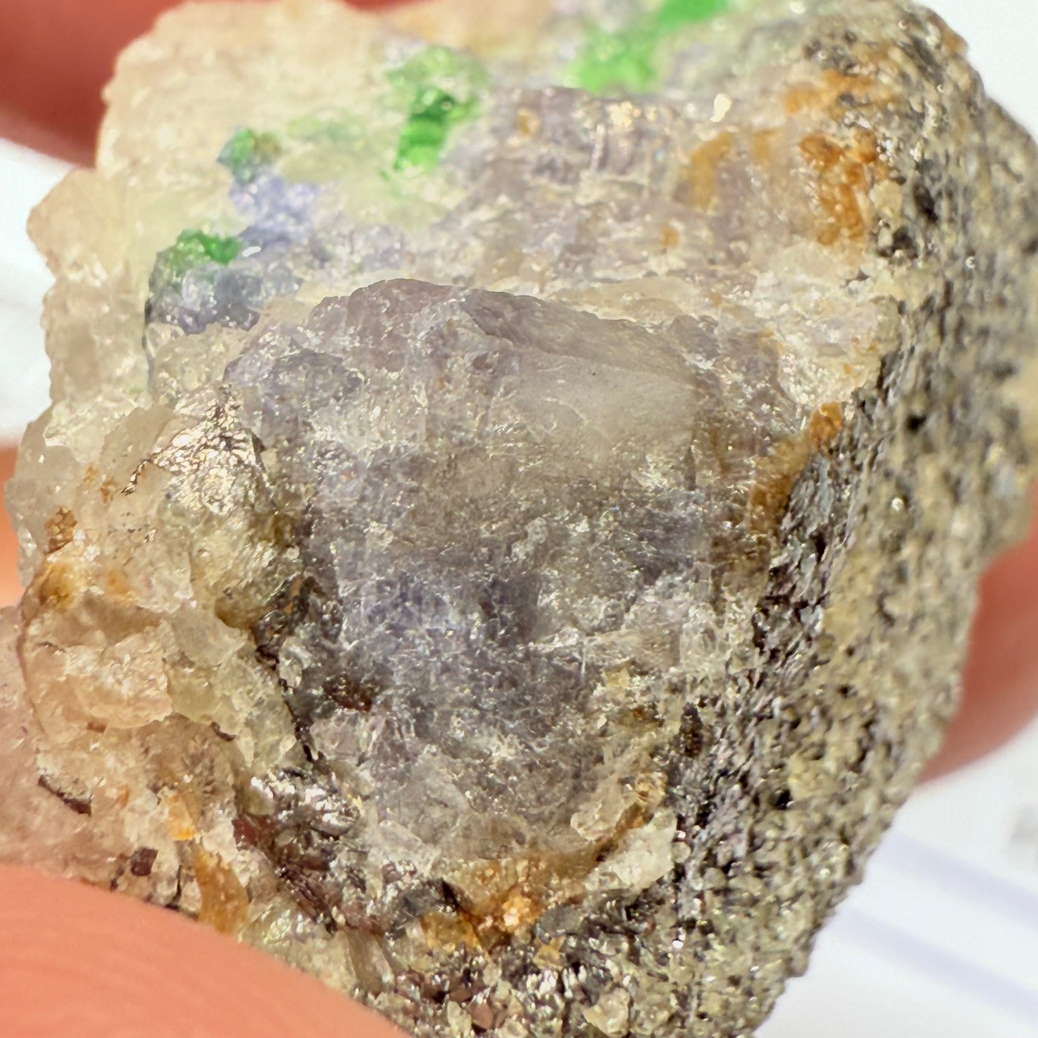 Tsavorite Garnet on Quartz and Graphite, 65.79ct, naturally free standing, Merelani, Tanzania, Unheated Untreated