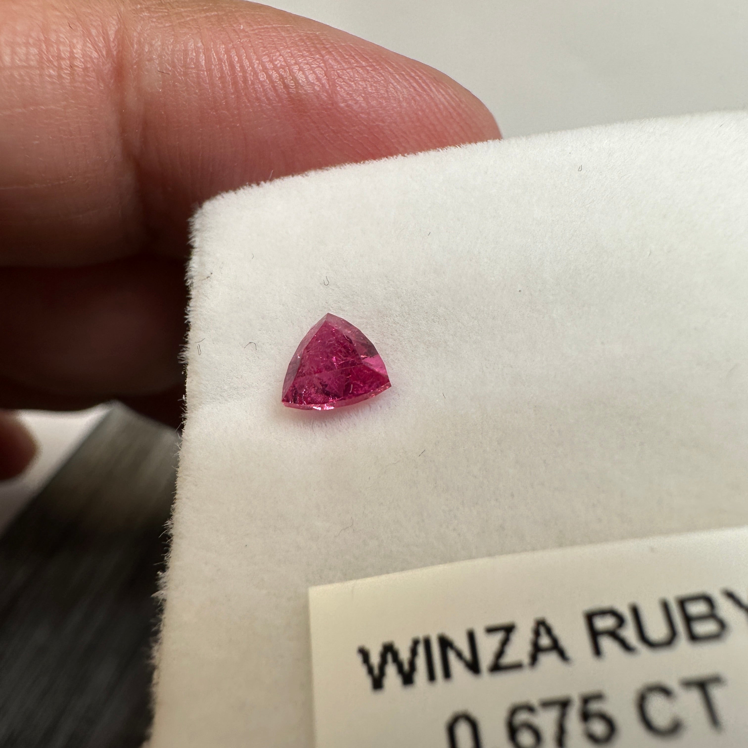 0.675ct Winza Ruby, Tanzania. Untreated Unheated.