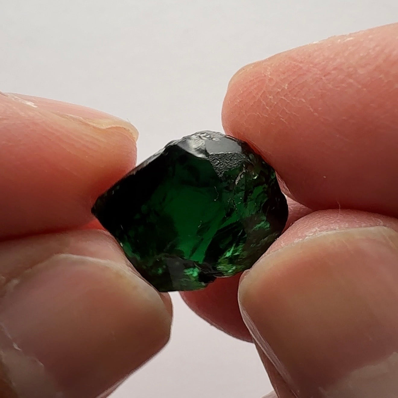 Chrome Tourmaline - dark stone, 12.48ct, Laletema, Tanzania, Untreated Unheated, vvs-if