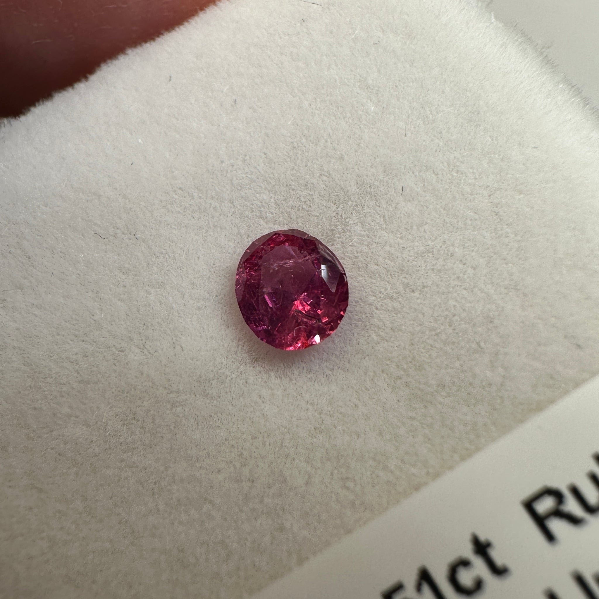 Winza Ruby, 0.51ct, Tanzania, Unheated Untreated. Native cut