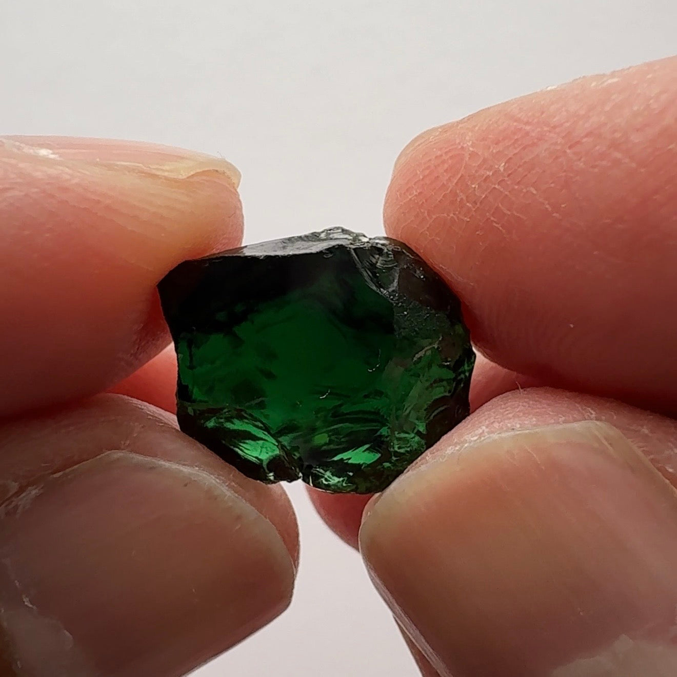 Chrome Tourmaline - dark stone, 12.48ct, Laletema, Tanzania, Untreated Unheated, vvs-if
