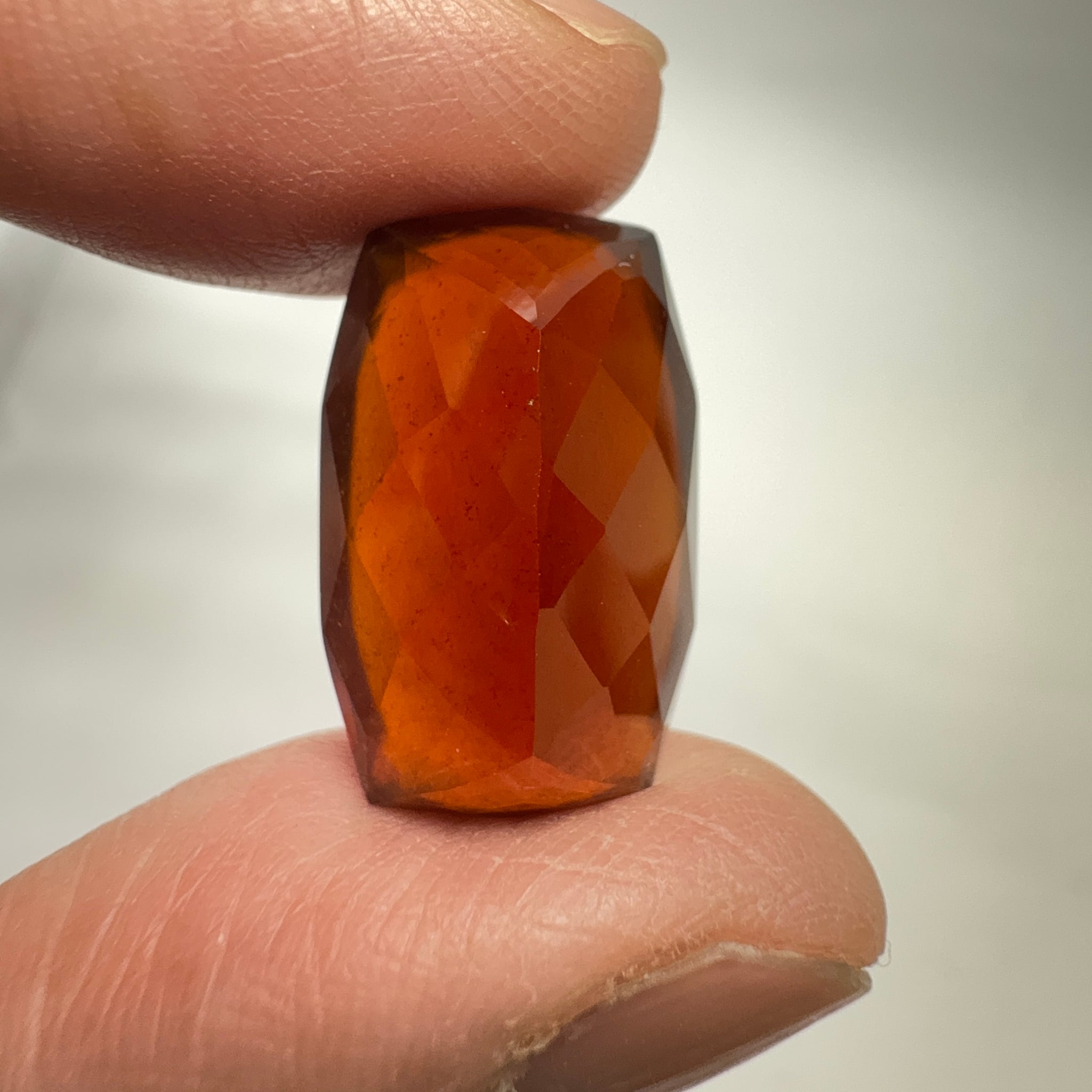 Hessonite Garnet, 23.80ct, Tanzania, Untreated Unheated. 20 x 12.5 x 9 mm. Use Either Side.