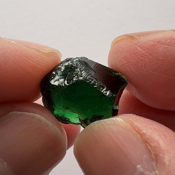 Chrome Tourmaline - dark stone, 12.48ct, Laletema, Tanzania, Untreated Unheated, vvs-if