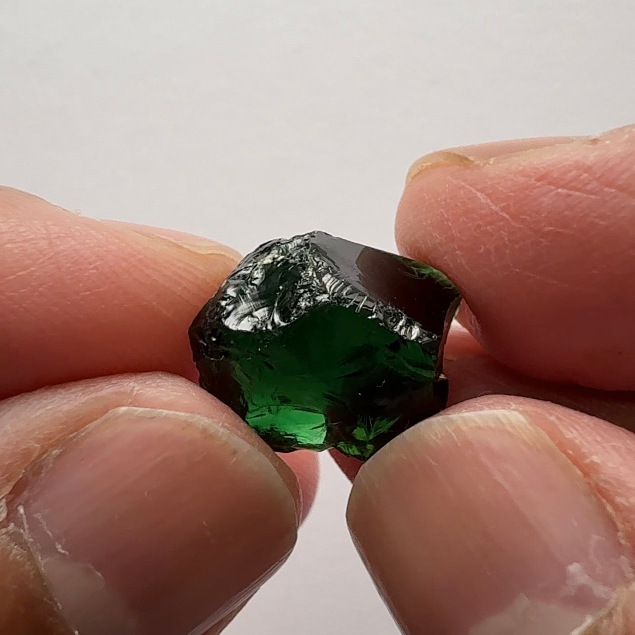 Chrome Tourmaline - dark stone, 12.48ct, Laletema, Tanzania, Untreated Unheated, vvs-if