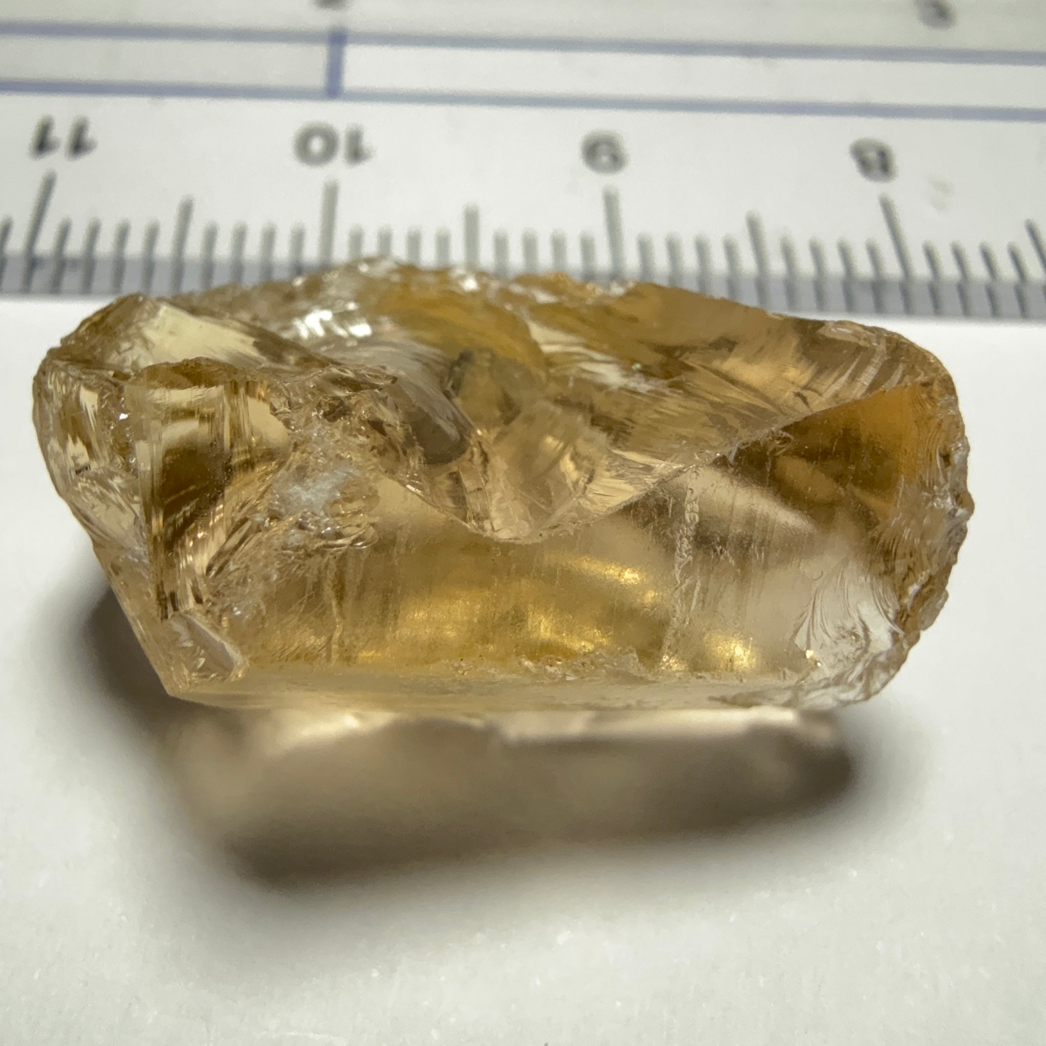 Citrine, 19.59ct, Zambia, Untreated Unheated, slight cracks on the tip of the flat end, have circled, rest VVS-IF, shape a little flattish